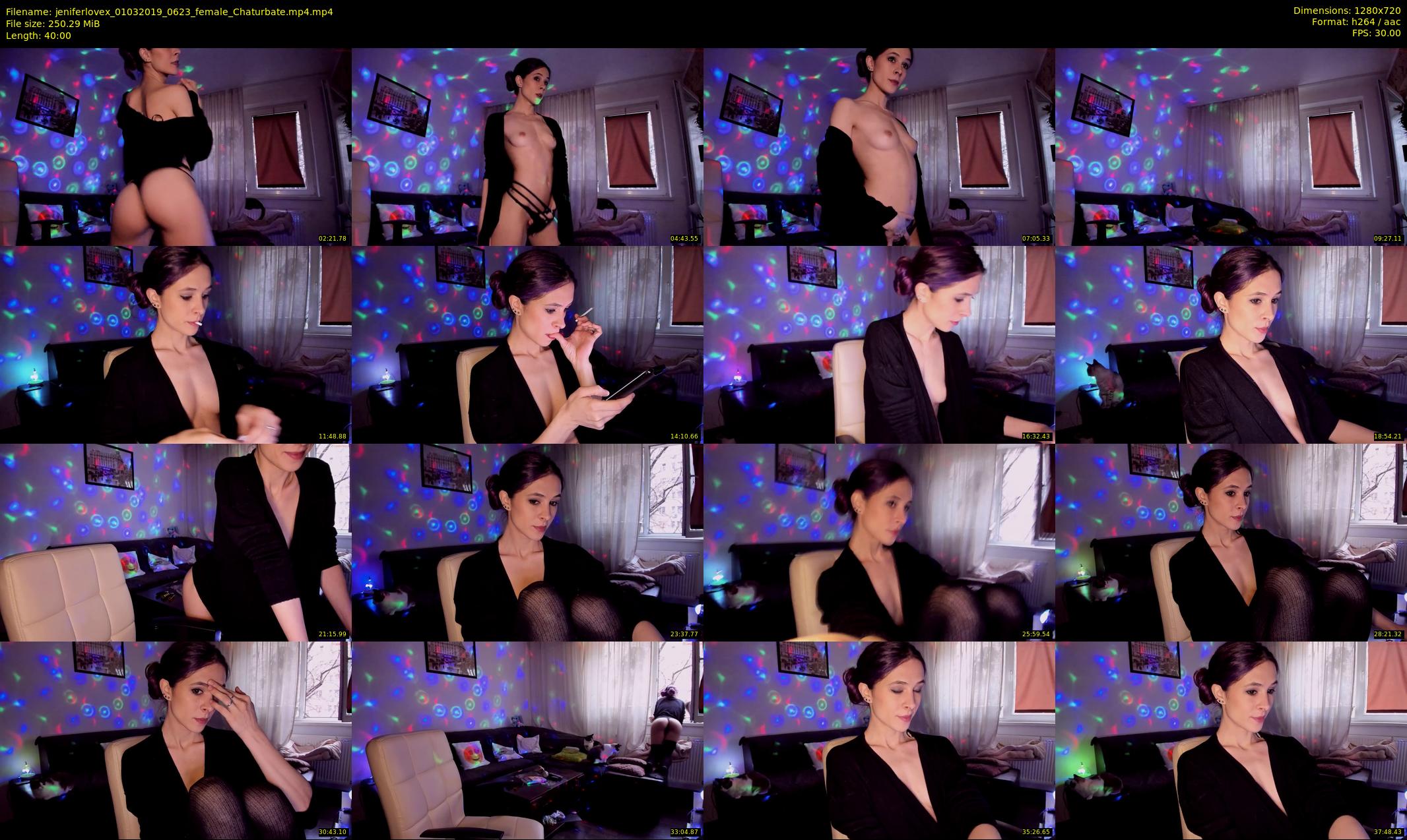 jeniferlovex — 40 minute Chaturbate female cam show recording, 720p, Mar 1, 2019