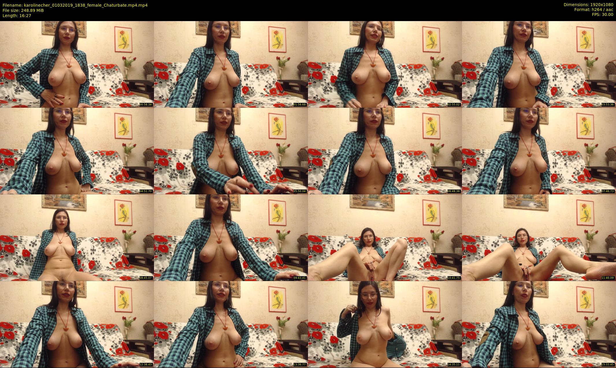 karolinecher — 17 minute Chaturbate female cam show recording, 1080p, Mar 1, 2019