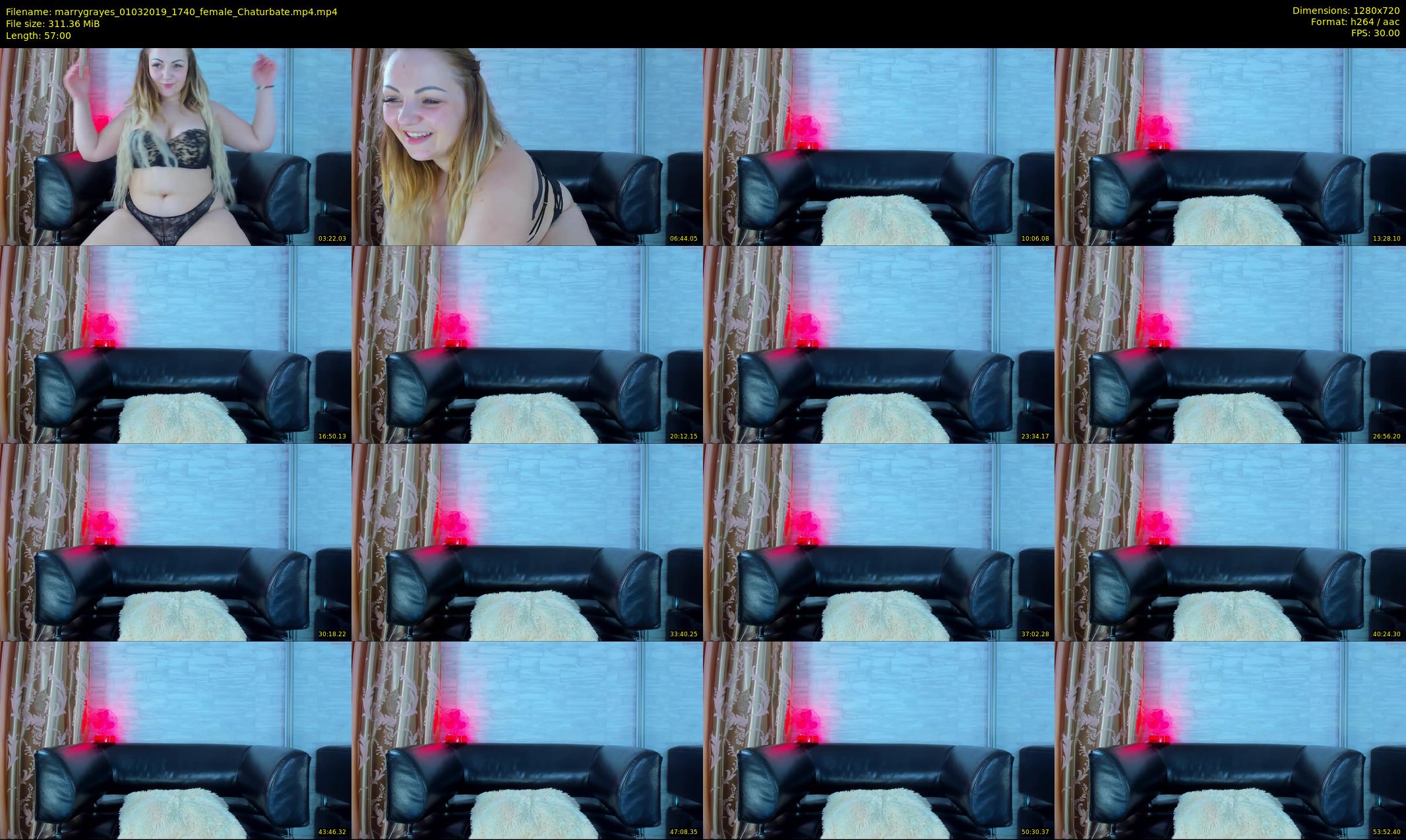marrygrayes — 57 minute Chaturbate female cam show recording, 720p, Mar 1, 2019
