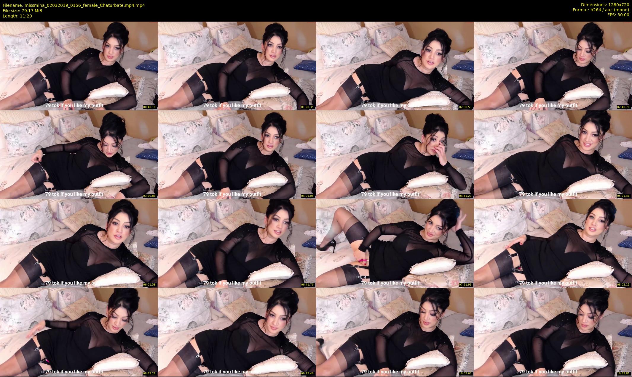 missmina — 12 minute Chaturbate female cam show recording, 720p, Mar 2, 2019
