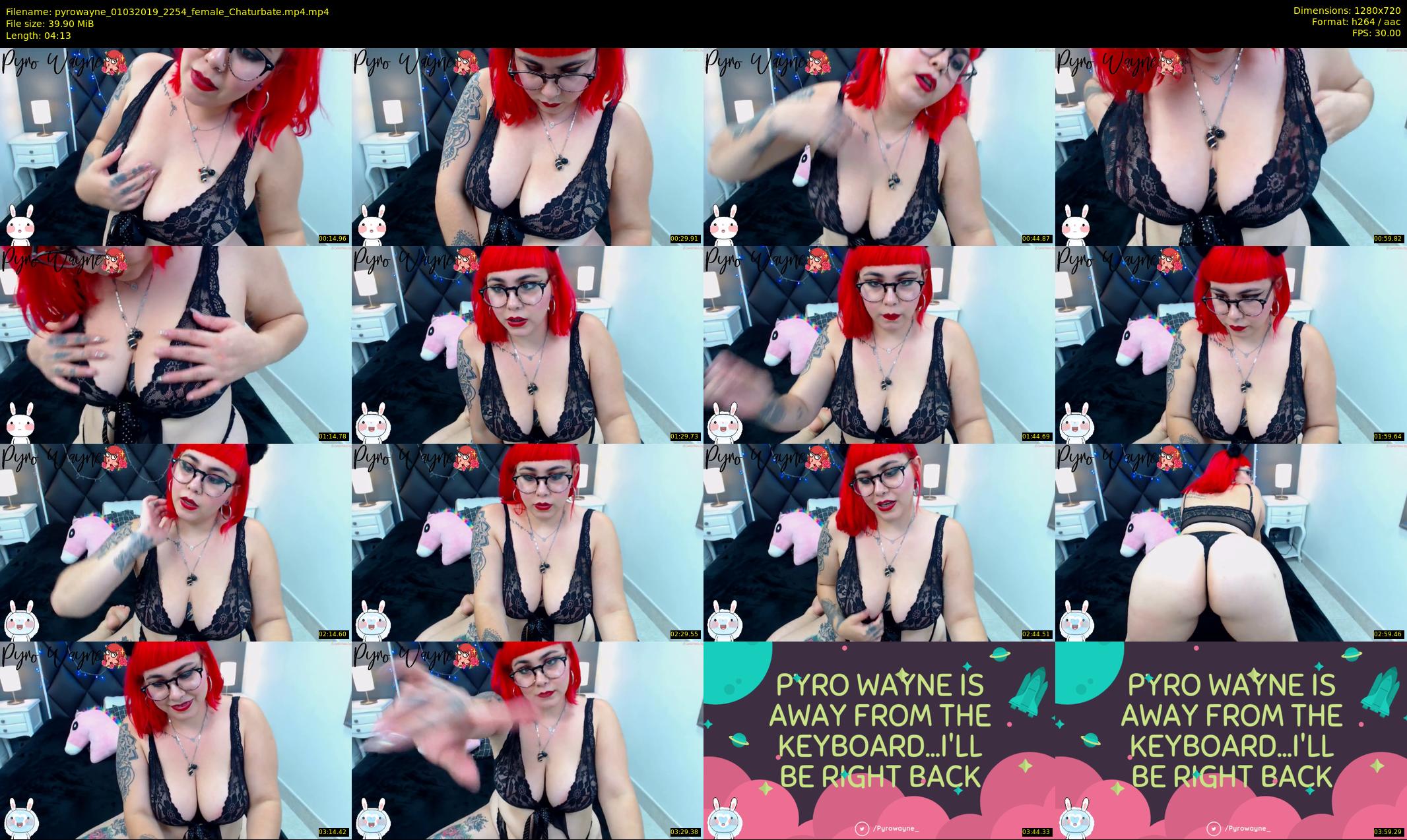 pyrowayne — 5 minute Chaturbate female cam show recording, 720p, Mar 1, 2019