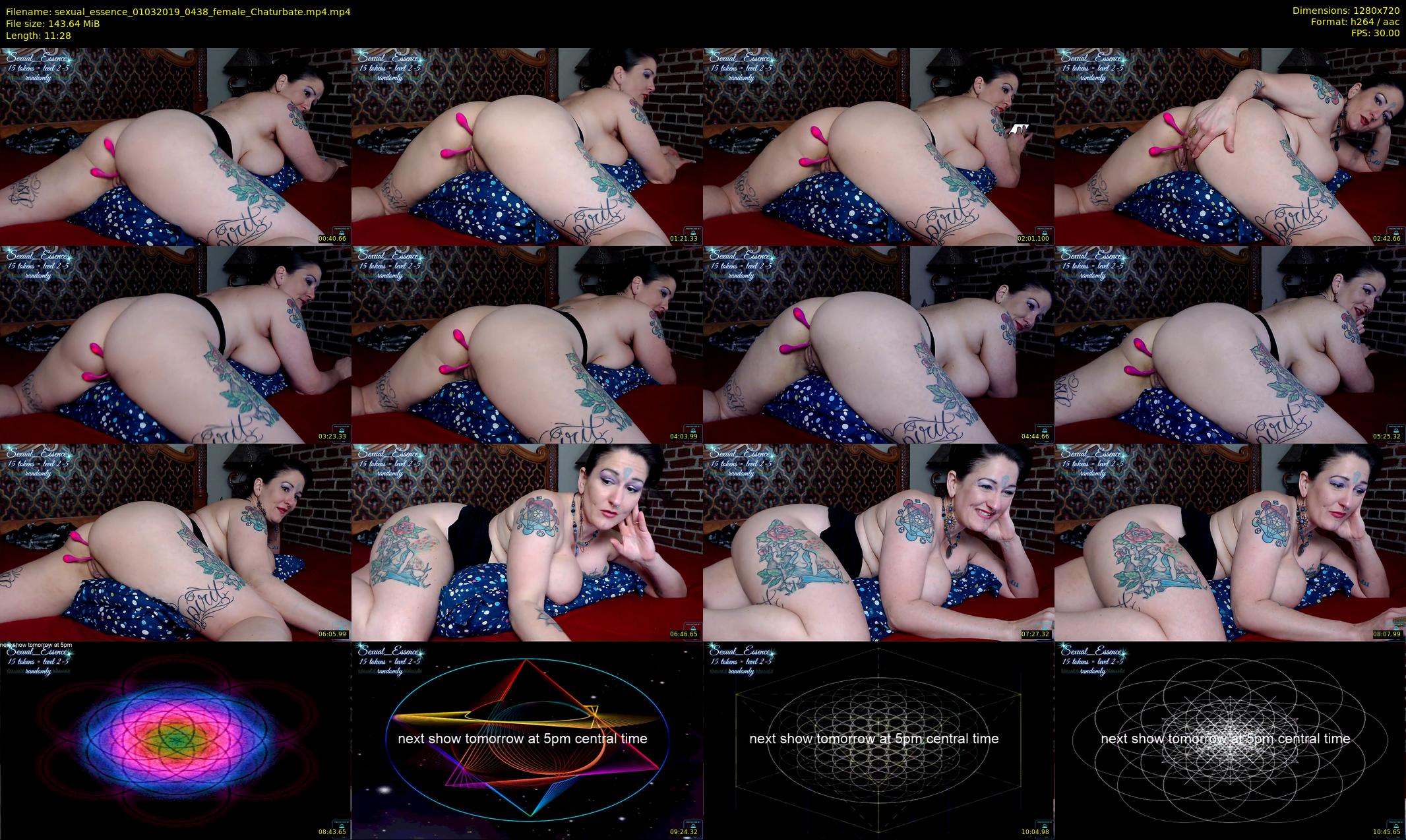 sexual_essence — 12 minute Chaturbate female cam show recording, 720p, Mar 1, 2019