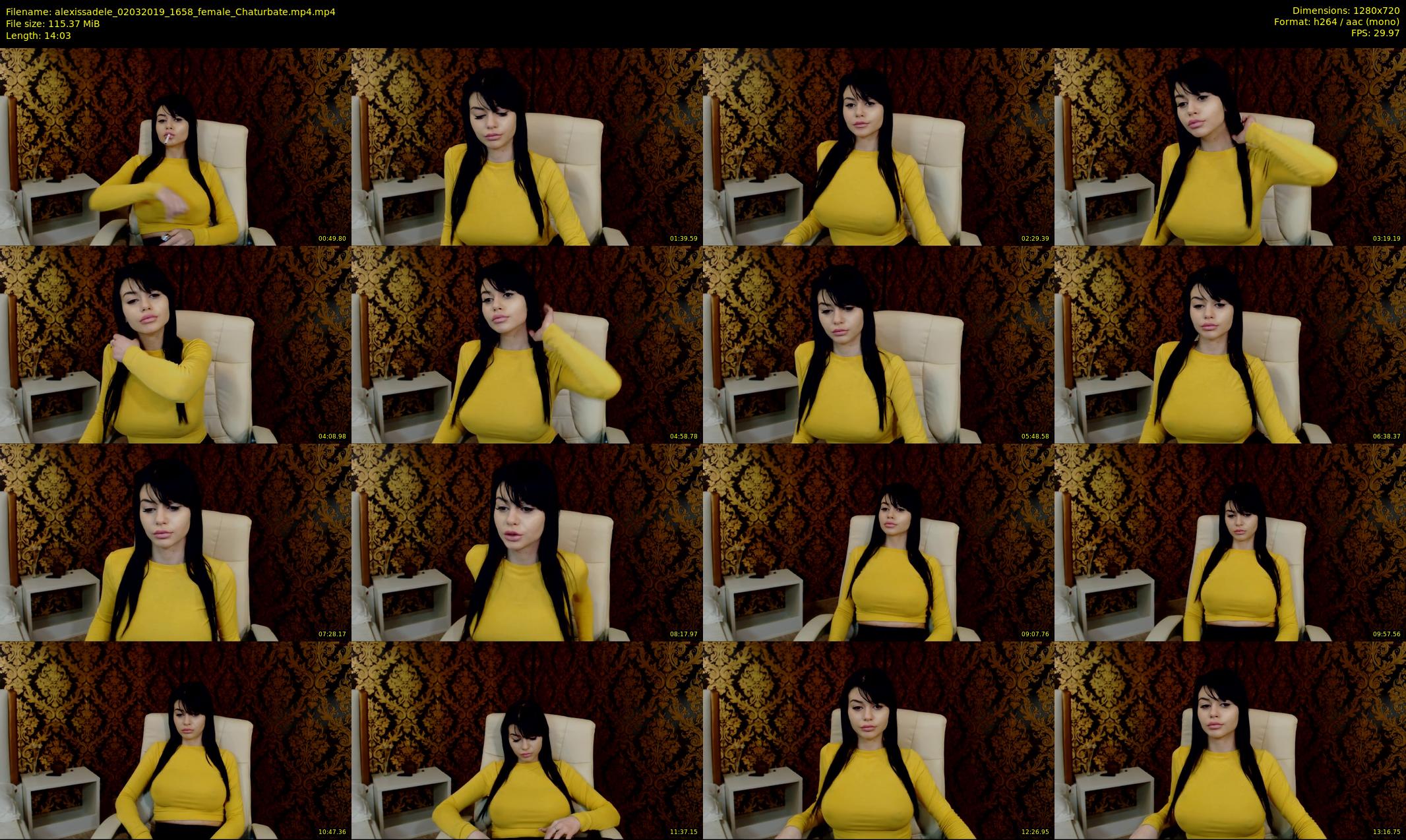 alexissadele — 15 minute Chaturbate female cam show recording, 720p, Mar 2, 2019