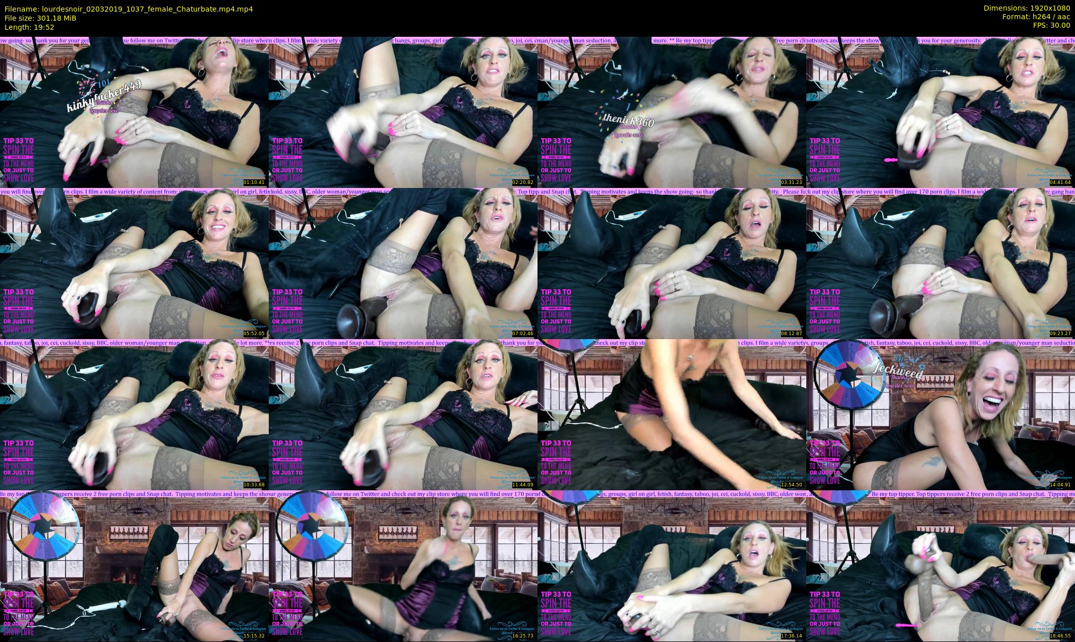 lourdesnoir — 20 minute Chaturbate female cam show recording, 1080p, Mar 2, 2019