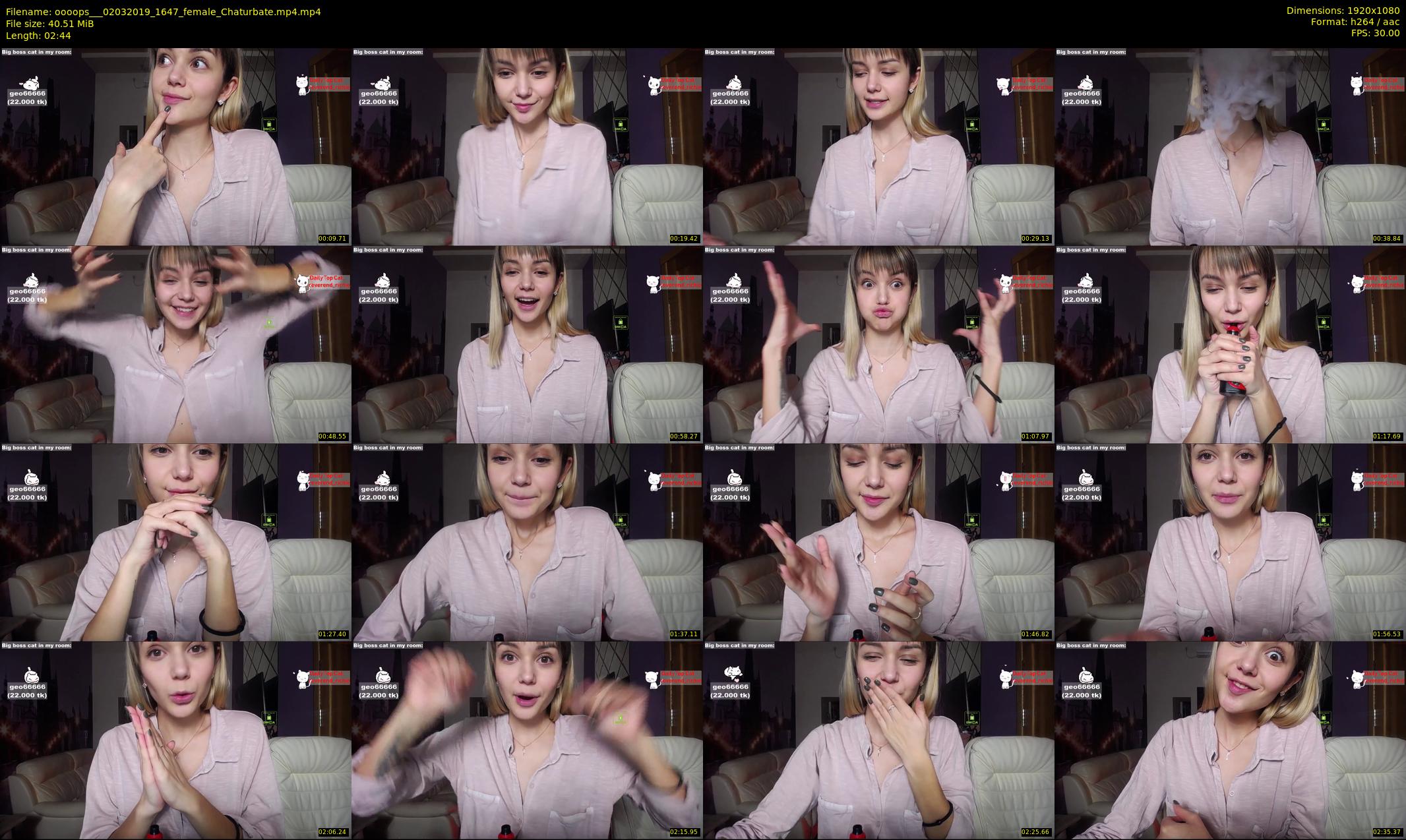 oooops__ — 3 minute Chaturbate female cam show recording, 1080p, Mar 2, 2019