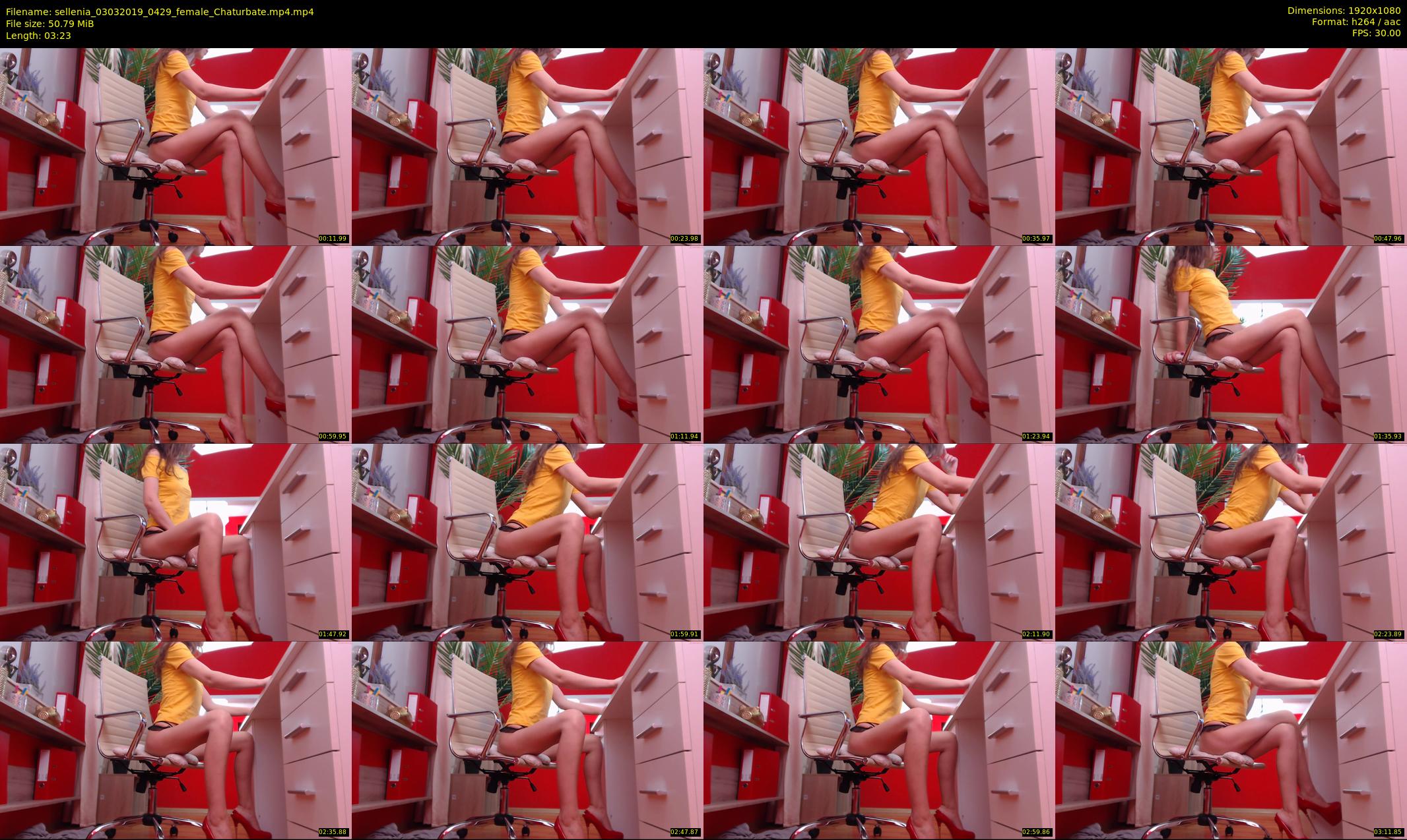 sellenia — 4 minute Chaturbate female cam show recording, 1080p, Mar 3, 2019