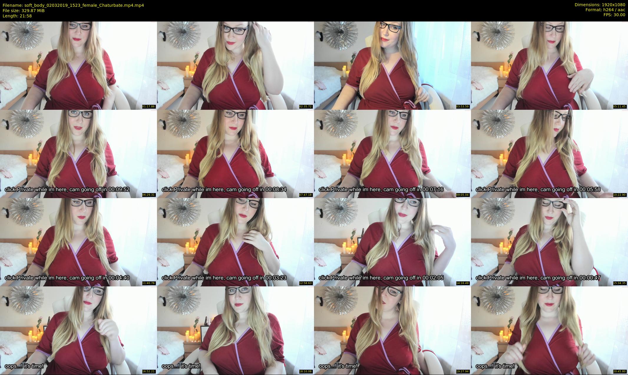 soft_body — 22 minute Chaturbate female cam show recording, 1080p, Mar 2, 2019