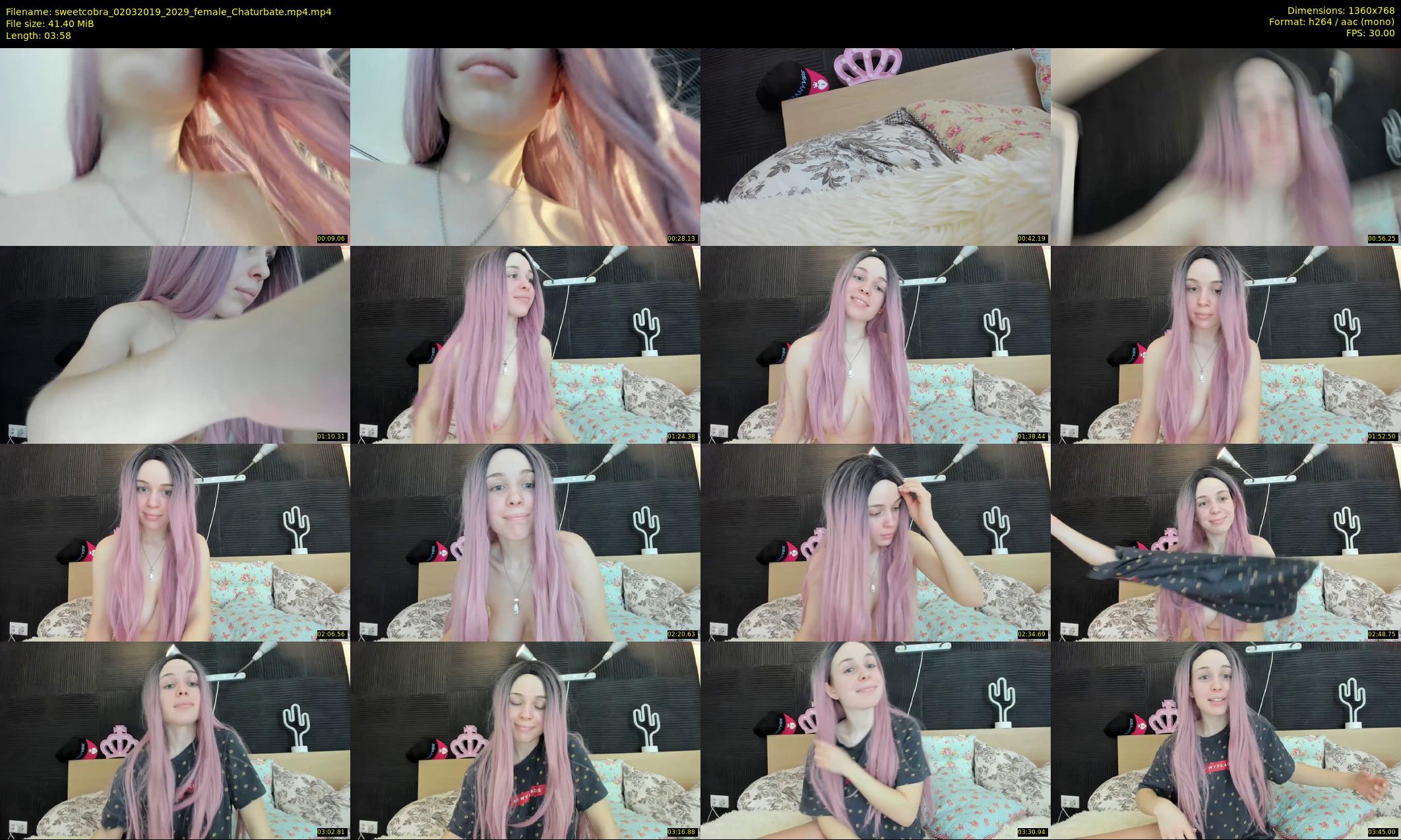 sweetcobra — 4 minute Chaturbate female cam show recording, 720p, Mar 2, 2019