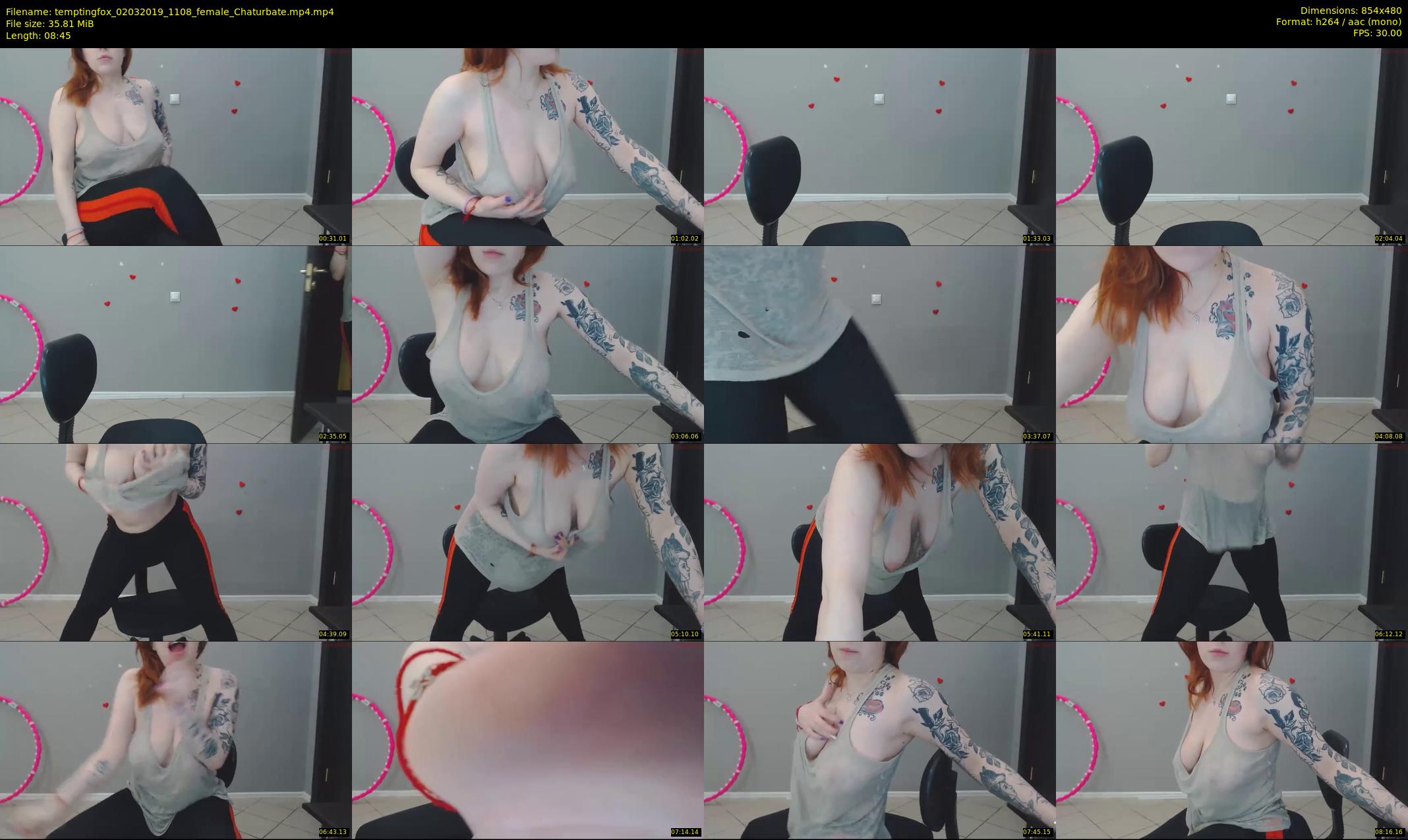 temptingfox — 9 minute Chaturbate female cam show recording, 480p, Mar 2, 2019