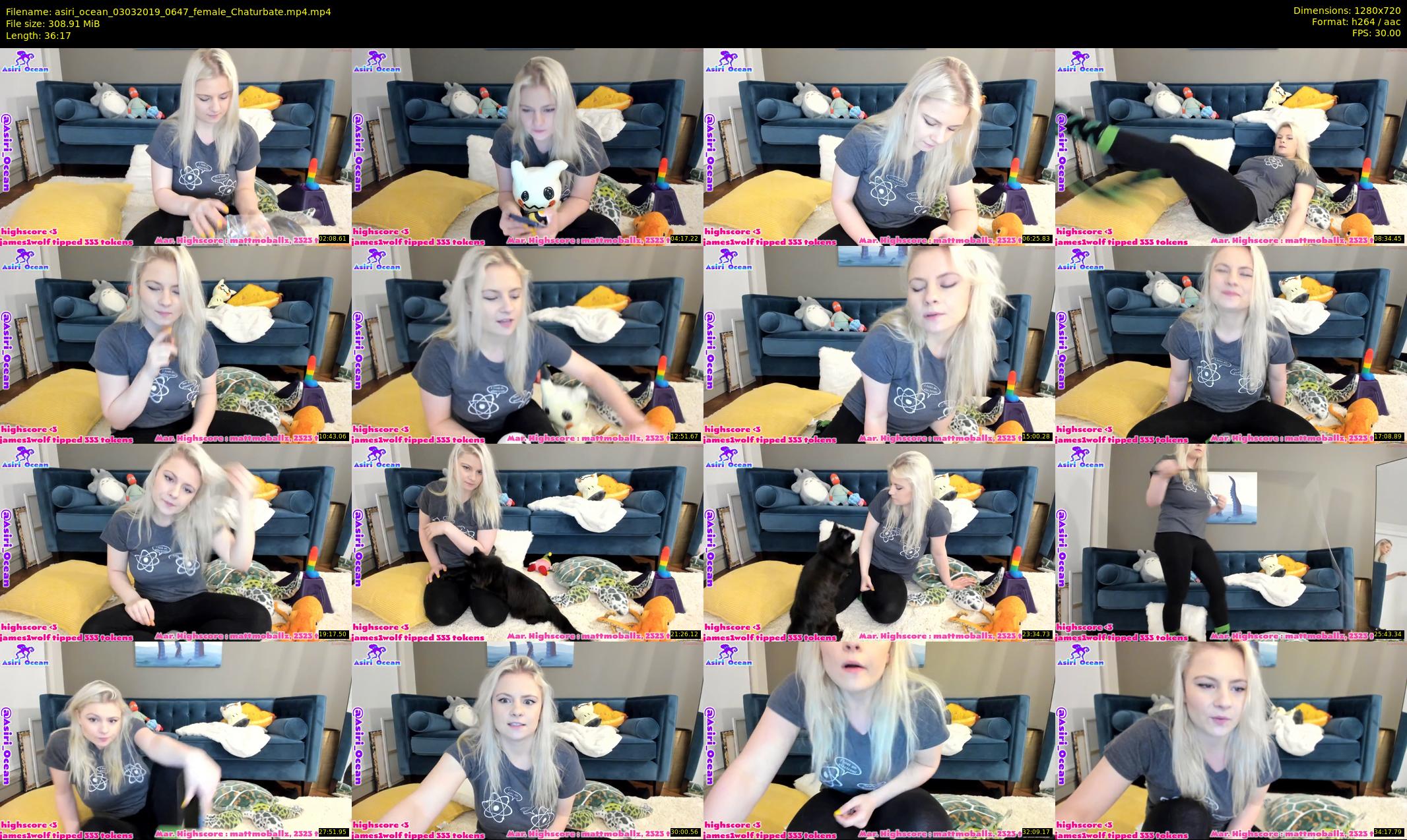 asiri_ocean — 37 minute Chaturbate female cam show recording, 720p, Mar 3, 2019