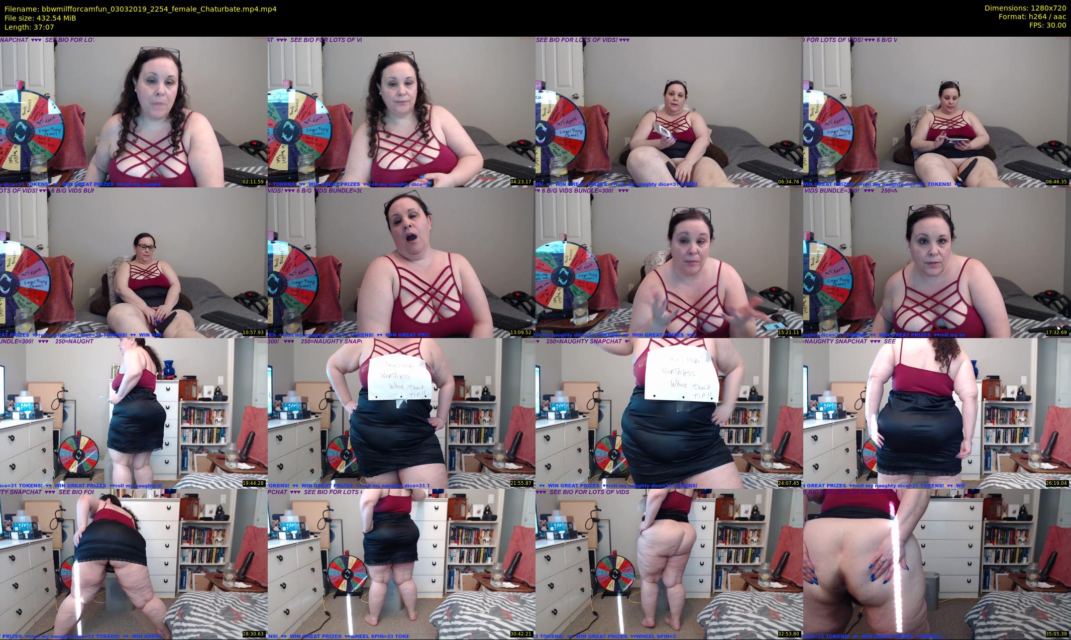bbwmilfforcamfun — 38 minute Chaturbate female cam show recording, 720p, Mar 3, 2019