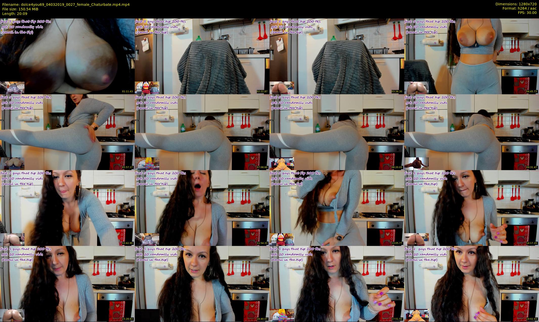dolce4you69 — 21 minute Chaturbate female cam show recording, 720p, Mar 4, 2019