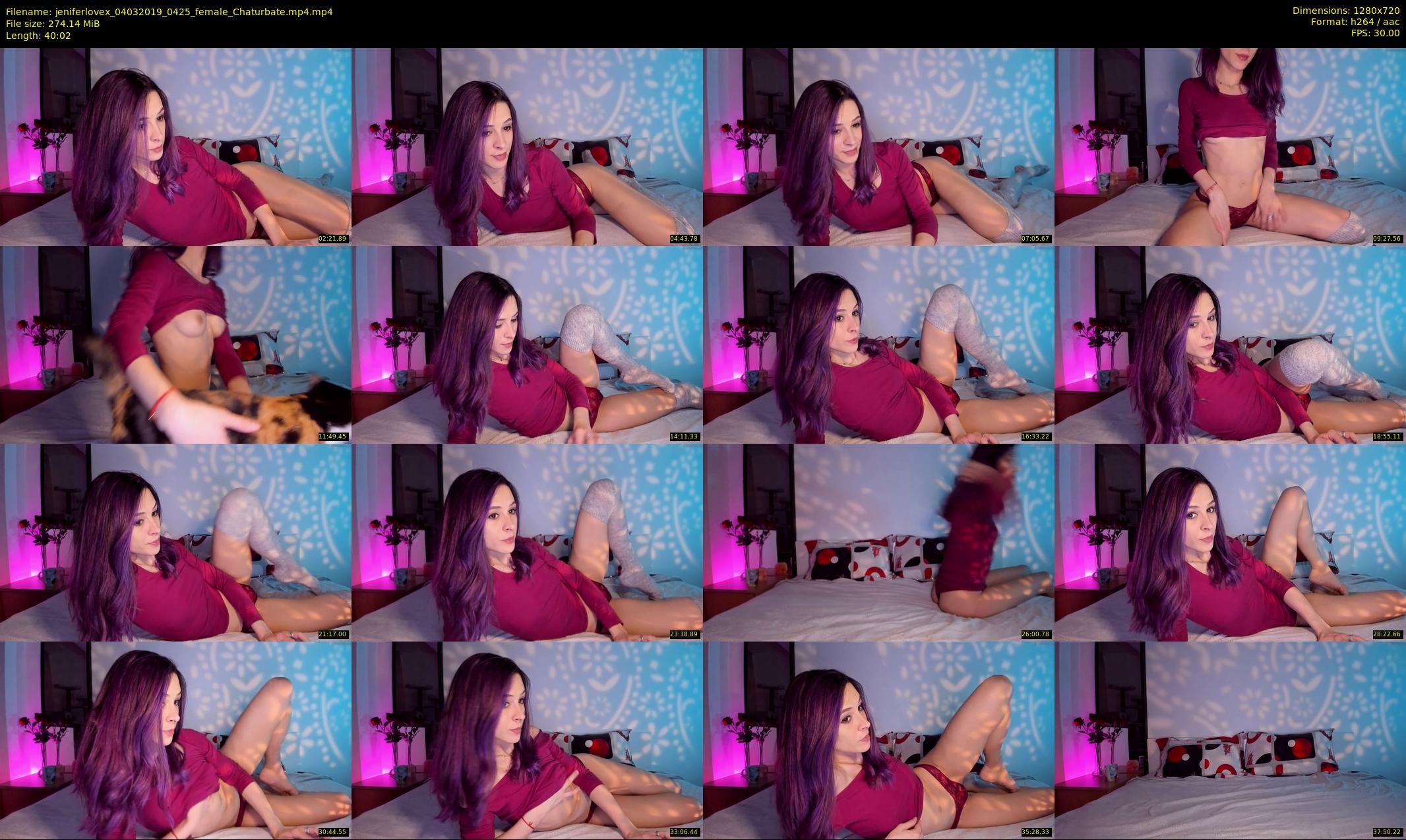 jeniferlovex — 41 minute Chaturbate female cam show recording, 720p, Mar 4, 2019