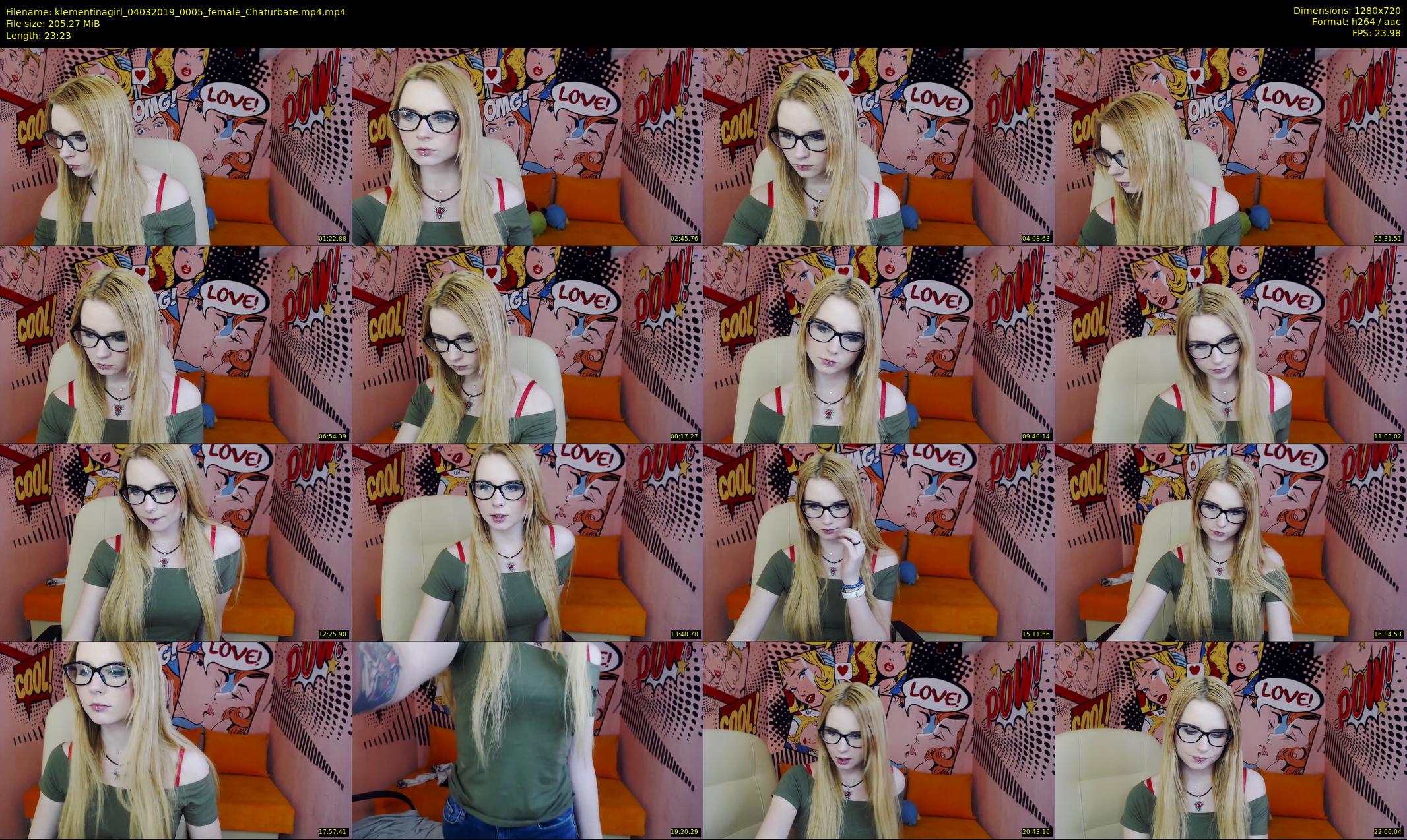 klementinagirl — 24 minute Chaturbate female cam show recording, 720p, Mar 4, 2019