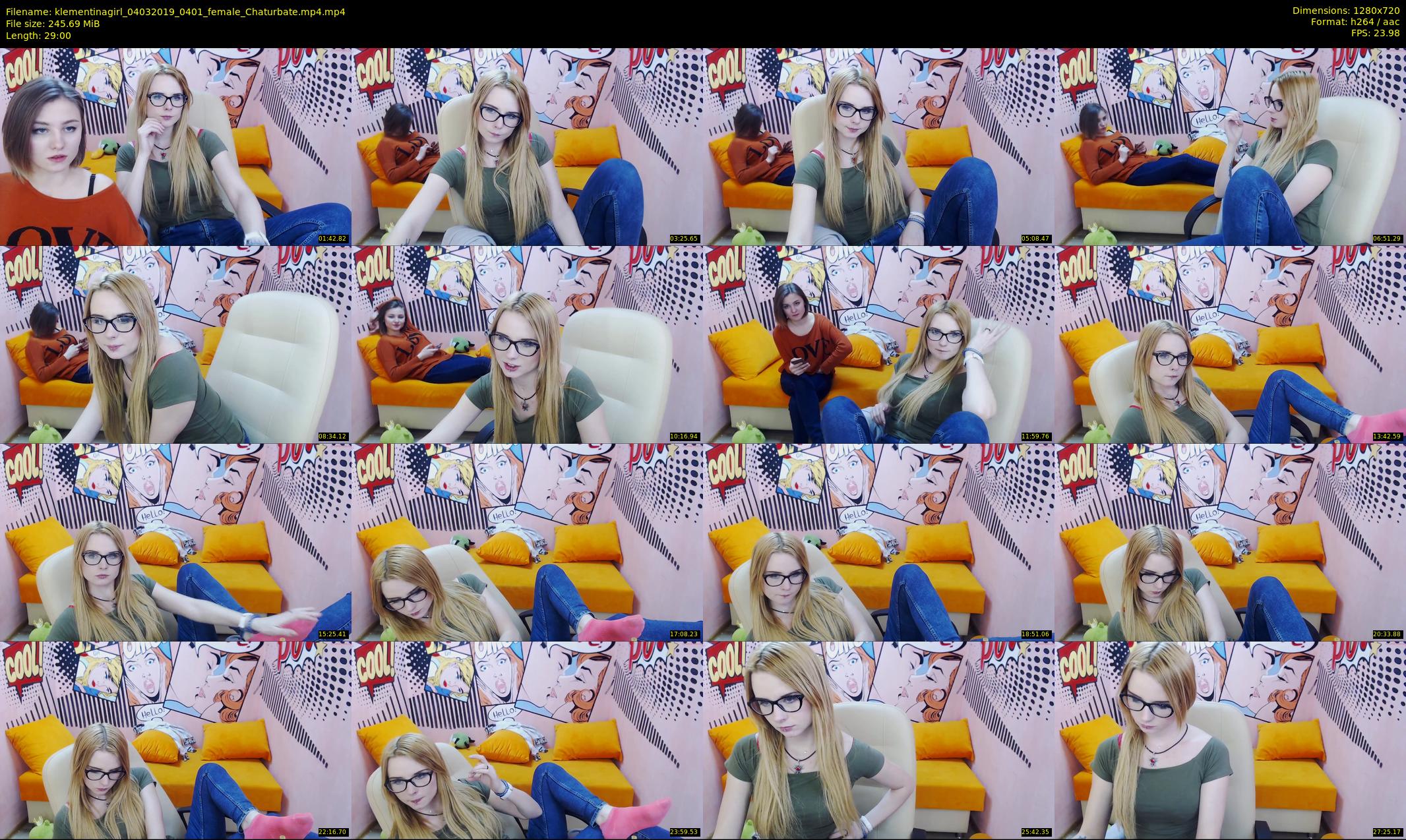 klementinagirl — 29 minute Chaturbate female cam show recording, 720p, Mar 4, 2019