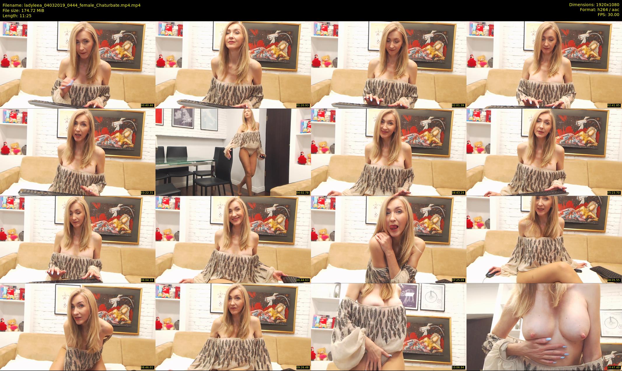 ladyleea — 12 minute Chaturbate female cam show recording, 1080p, Mar 4, 2019