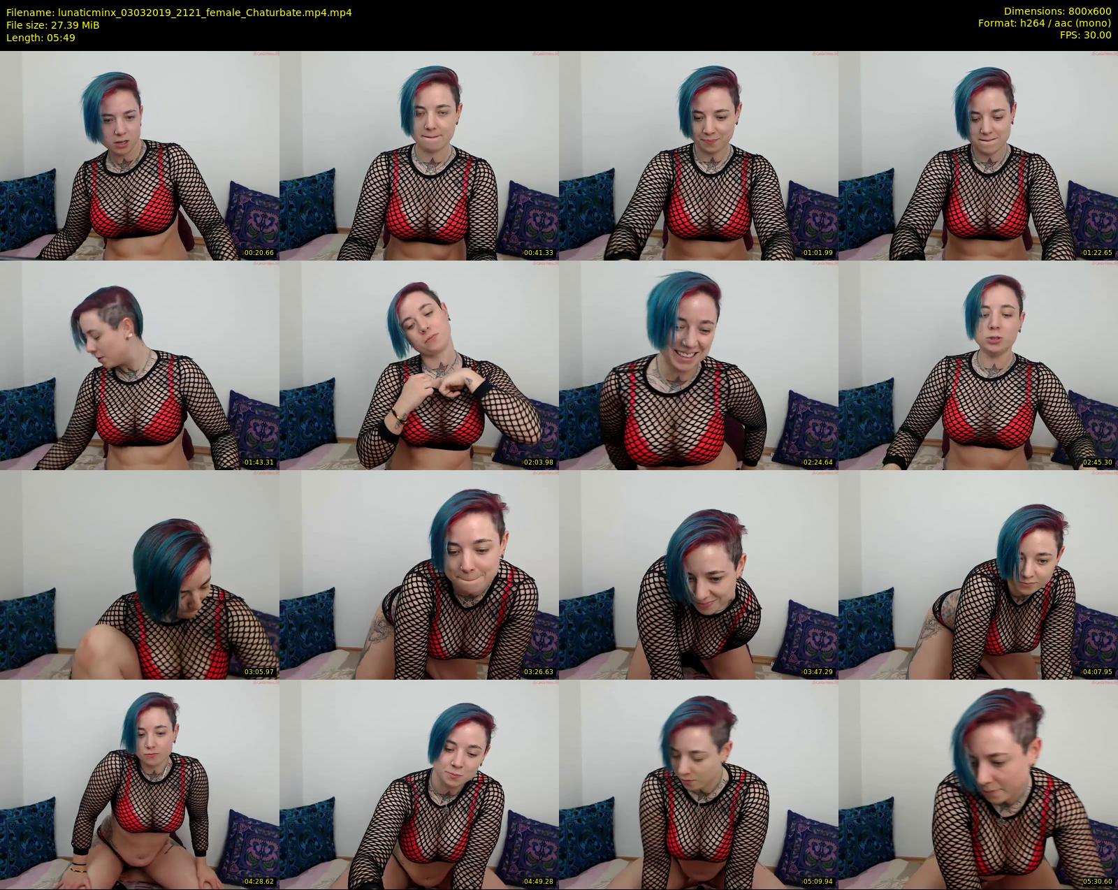 lunaticminx — 6 minute Chaturbate female cam show recording, 480p, Mar 3, 2019