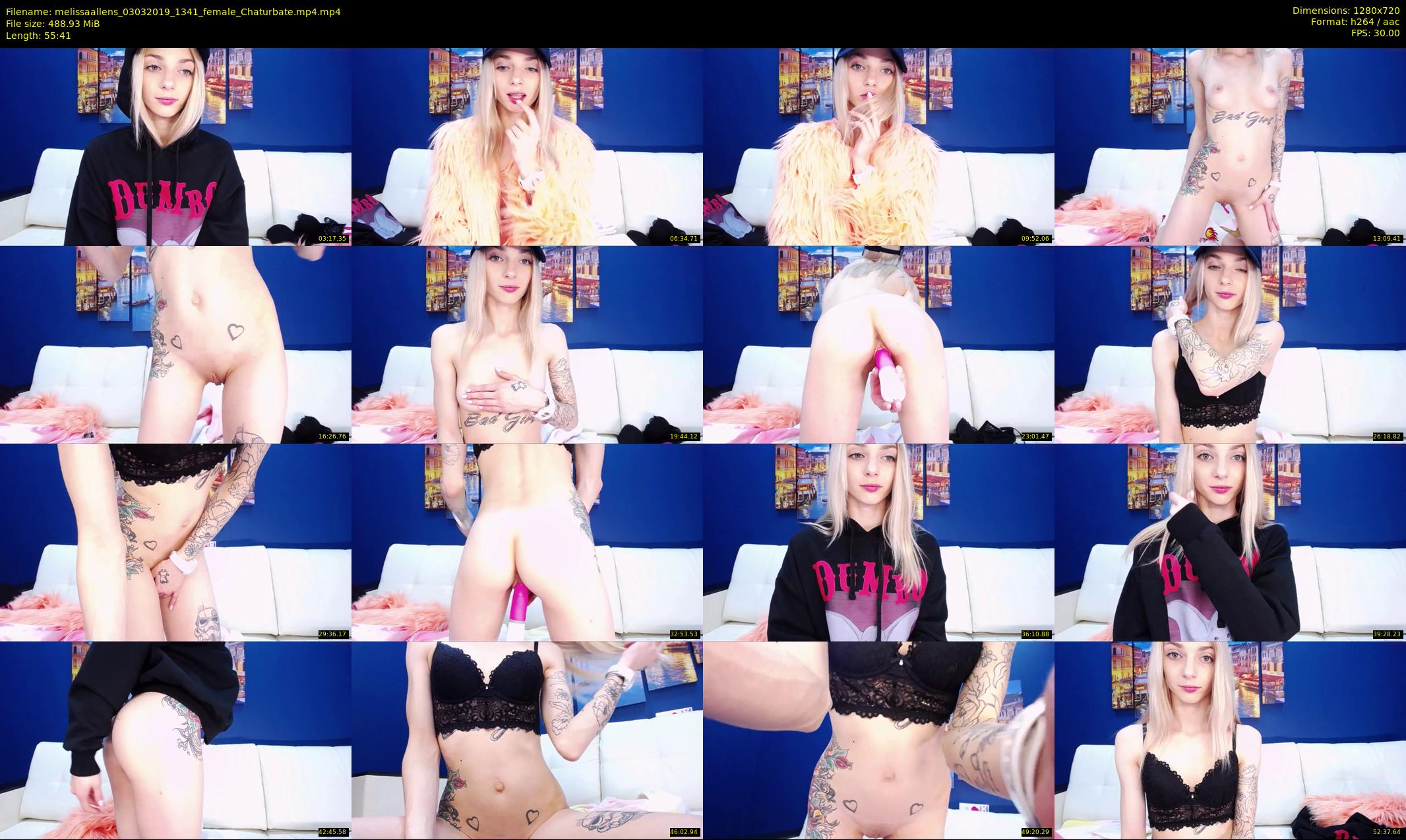 melissaallens — 56 minute Chaturbate female cam show recording, 720p, Mar 3, 2019