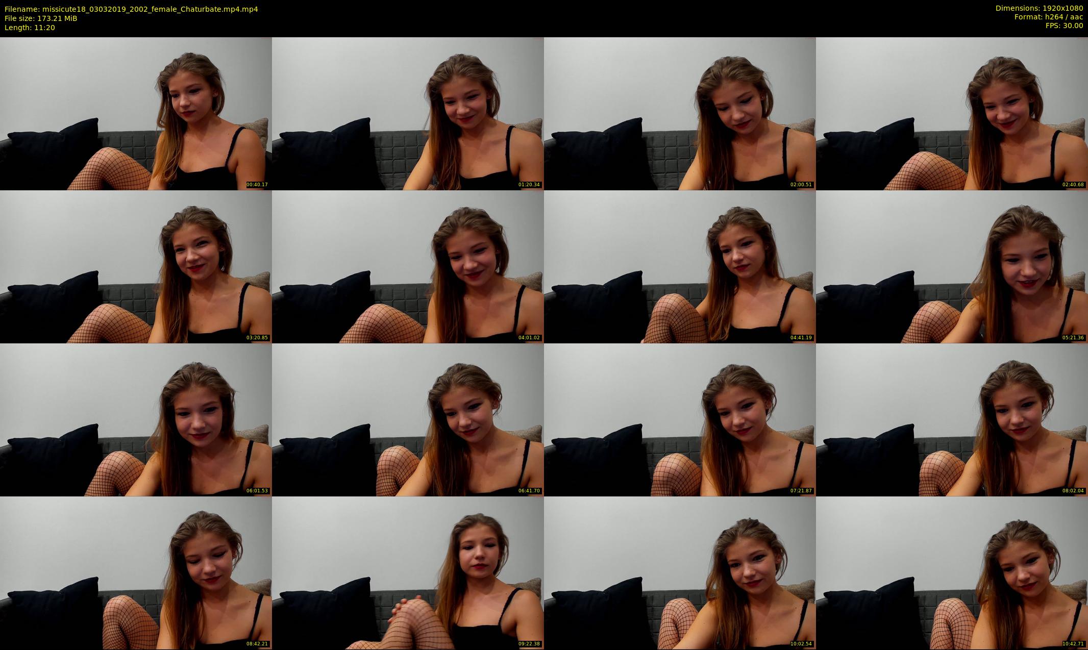 missicute18 — 12 minute Chaturbate female cam show recording, 1080p, Mar 3, 2019