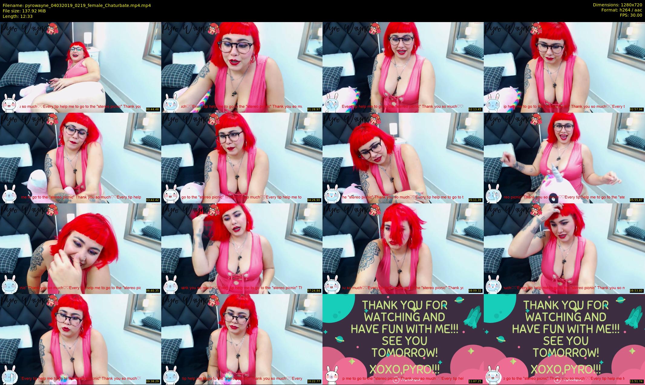 pyrowayne — 13 minute Chaturbate female cam show recording, 720p, Mar 4, 2019