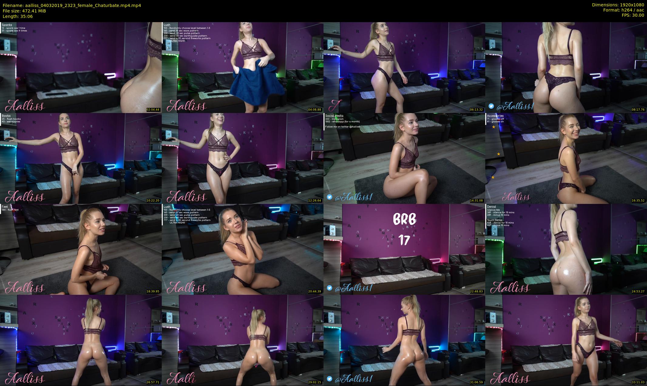 aalliss — 36 minute Chaturbate female cam show recording, 1080p, Mar 4, 2019