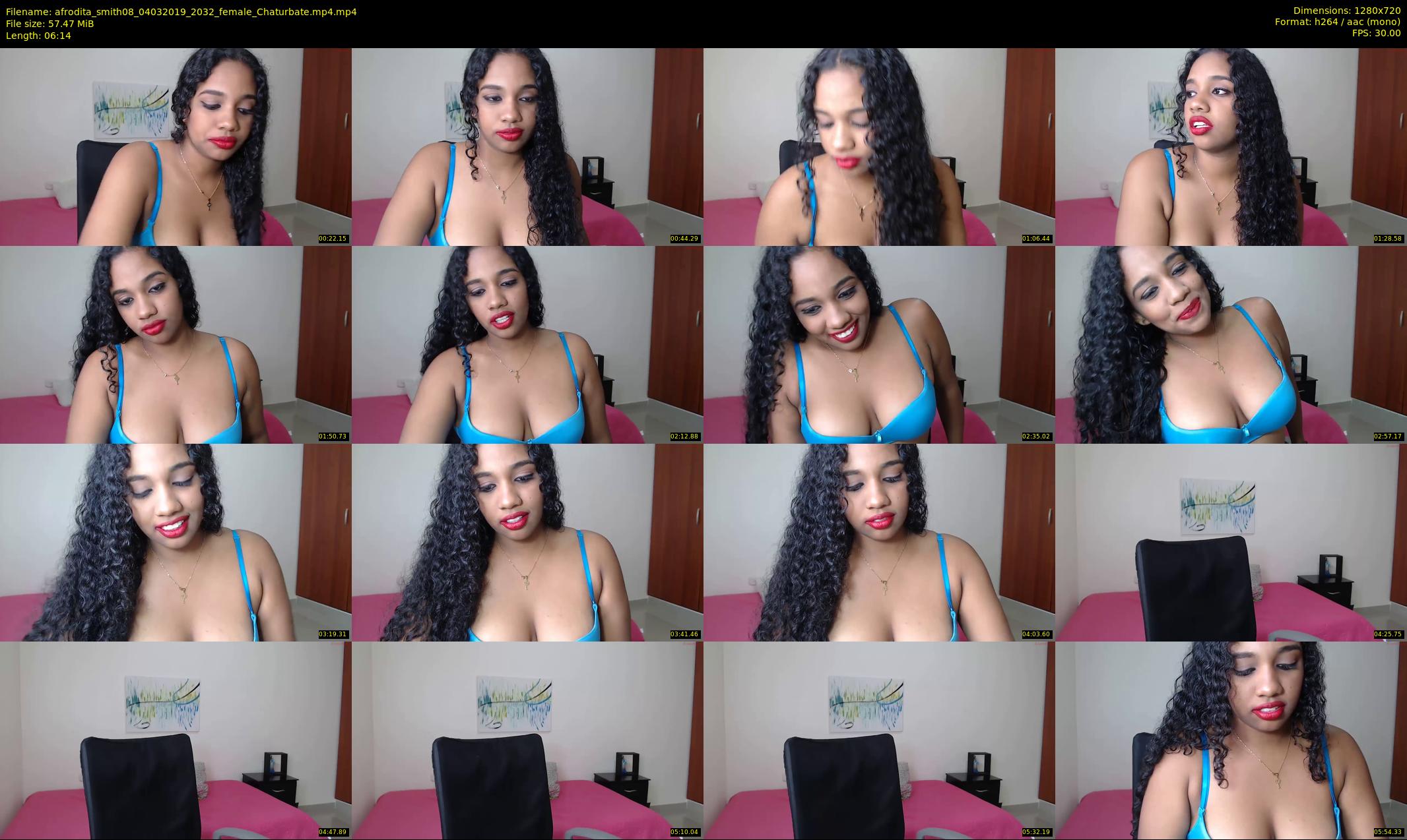 afrodita_smith08 — 7 minute Chaturbate female cam show recording, 720p, Mar 4, 2019