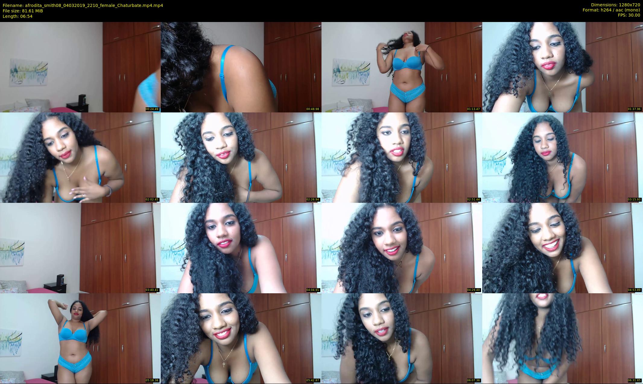 afrodita_smith08 — 7 minute Chaturbate female cam show recording, 720p, Mar 4, 2019