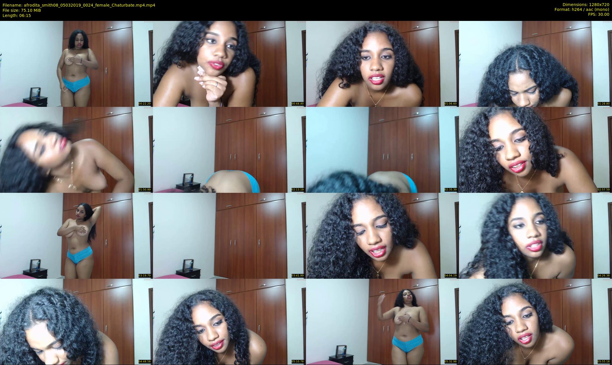 afrodita_smith08 — 7 minute Chaturbate female cam show recording, 720p, Mar 5, 2019