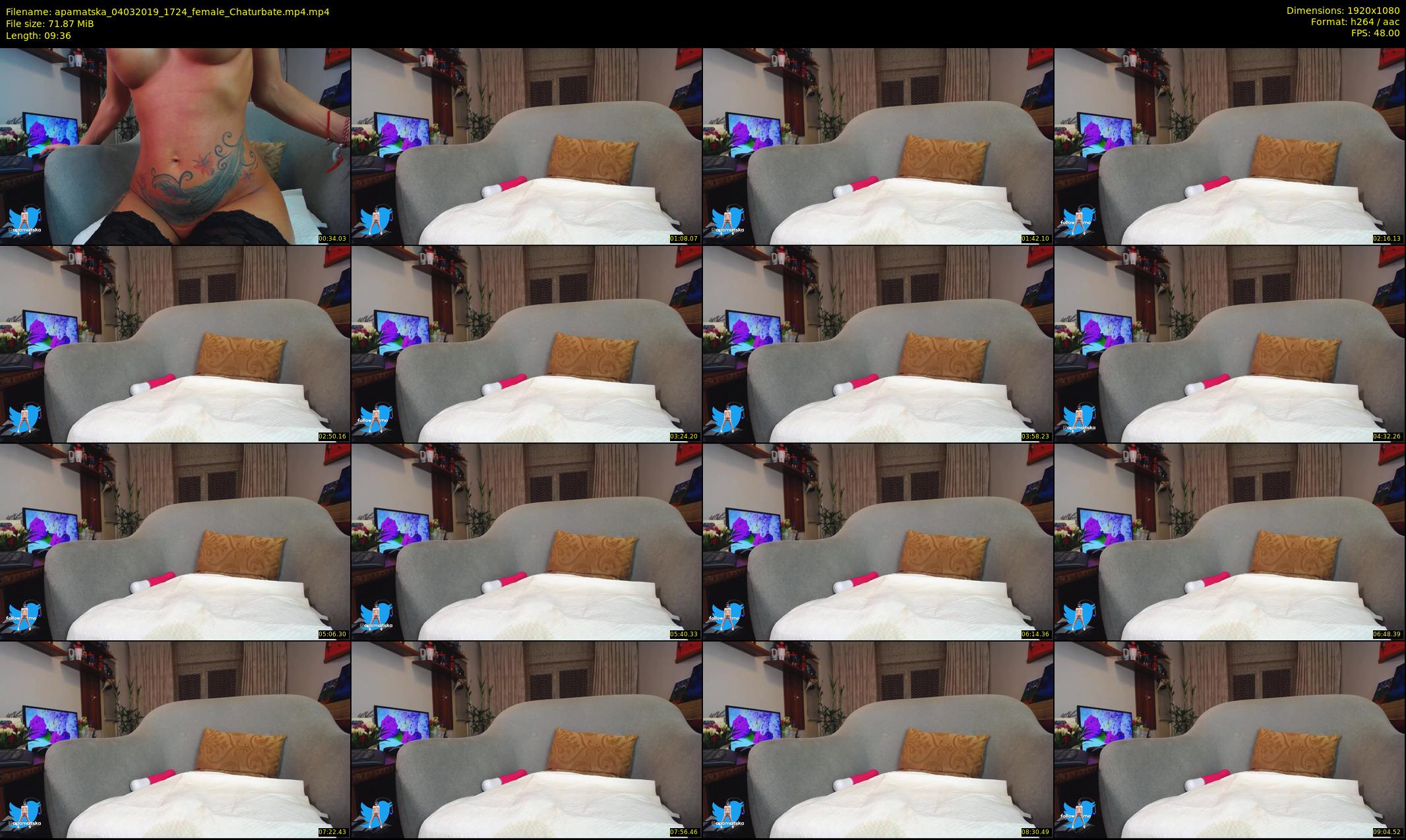 apamatska — 10 minute Chaturbate female cam show recording, 1080p, Mar 4, 2019