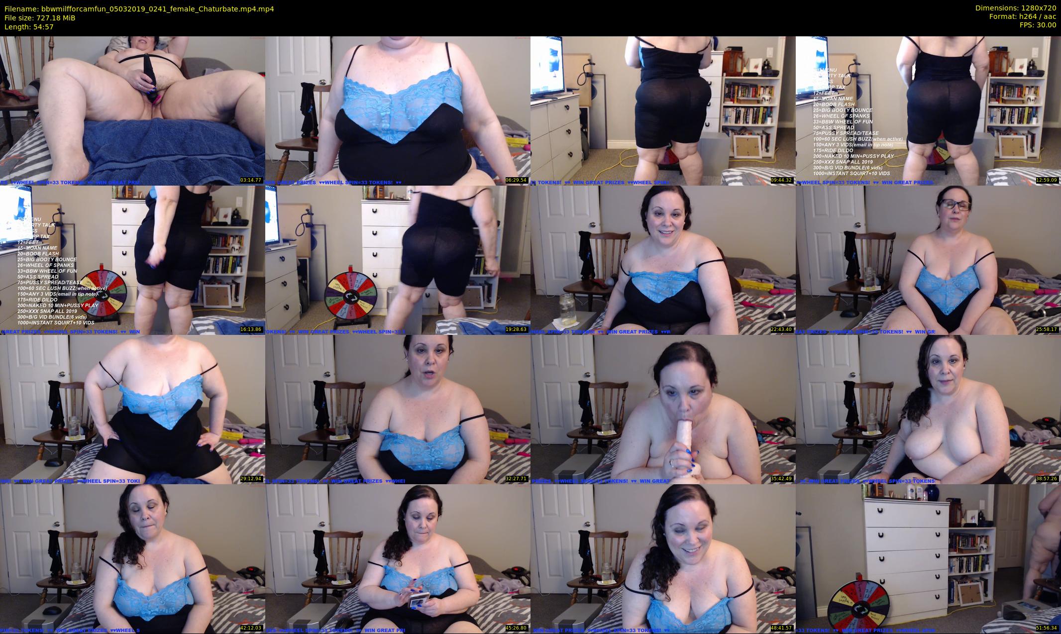 bbwmilfforcamfun — 55 minute Chaturbate female cam show recording, 720p, Mar 5, 2019