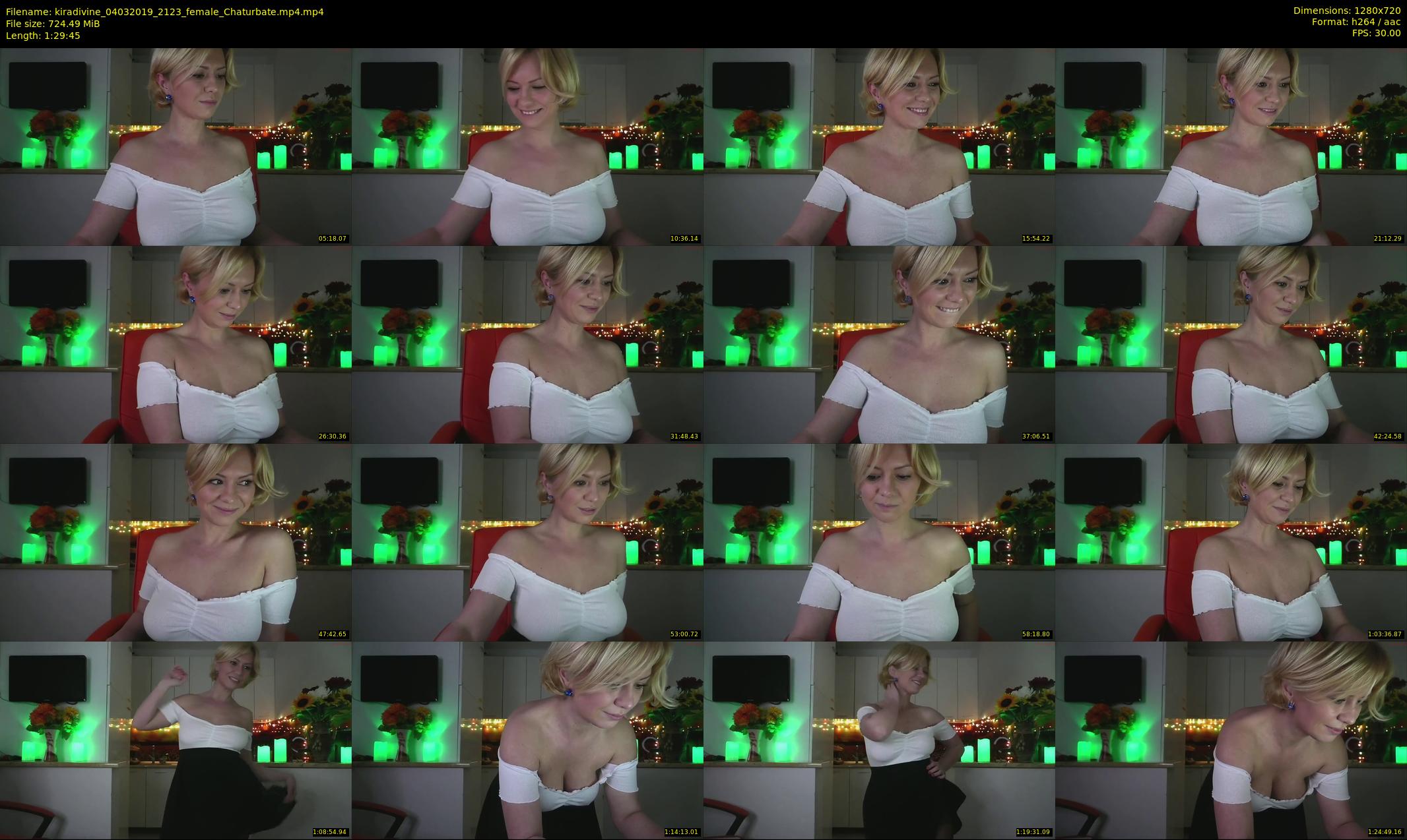 kiradivine — 90 minute Chaturbate female cam show recording, 720p, Mar 4, 2019