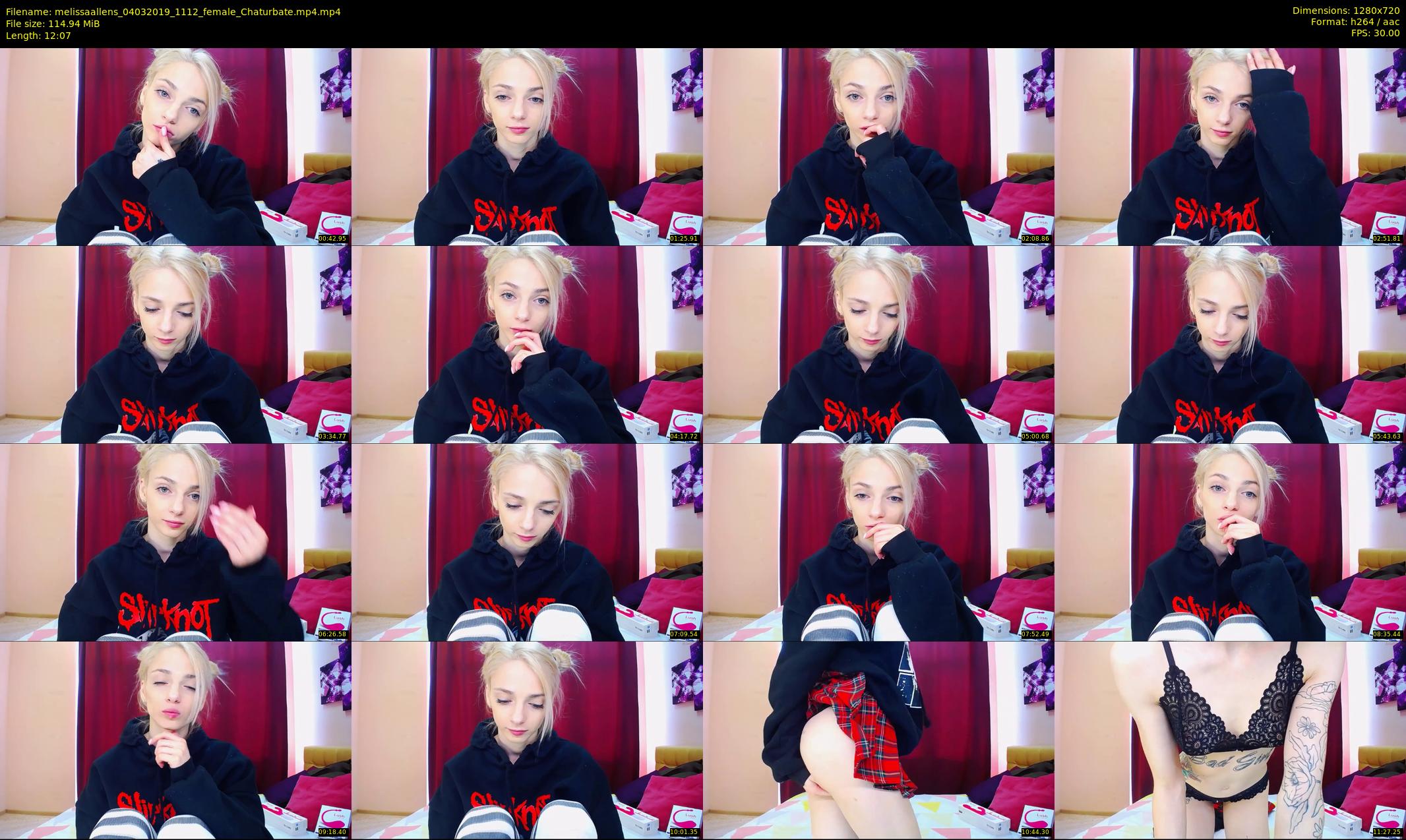 melissaallens — 13 minute Chaturbate female cam show recording, 720p, Mar 4, 2019