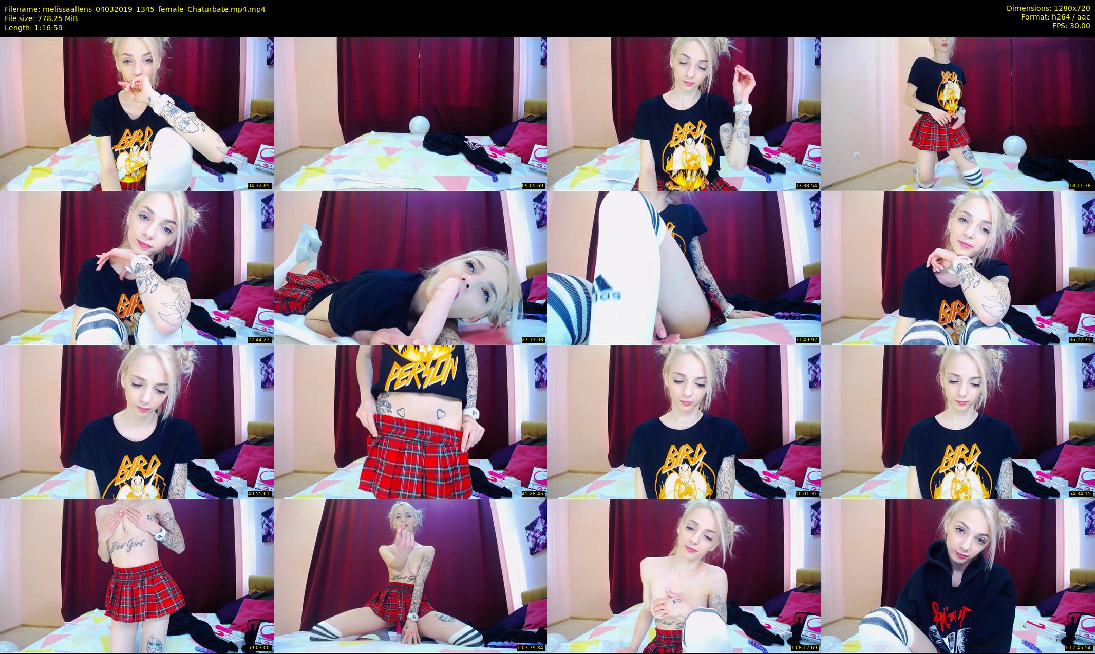 melissaallens — 77 minute Chaturbate female cam show recording, 720p, Mar 4, 2019