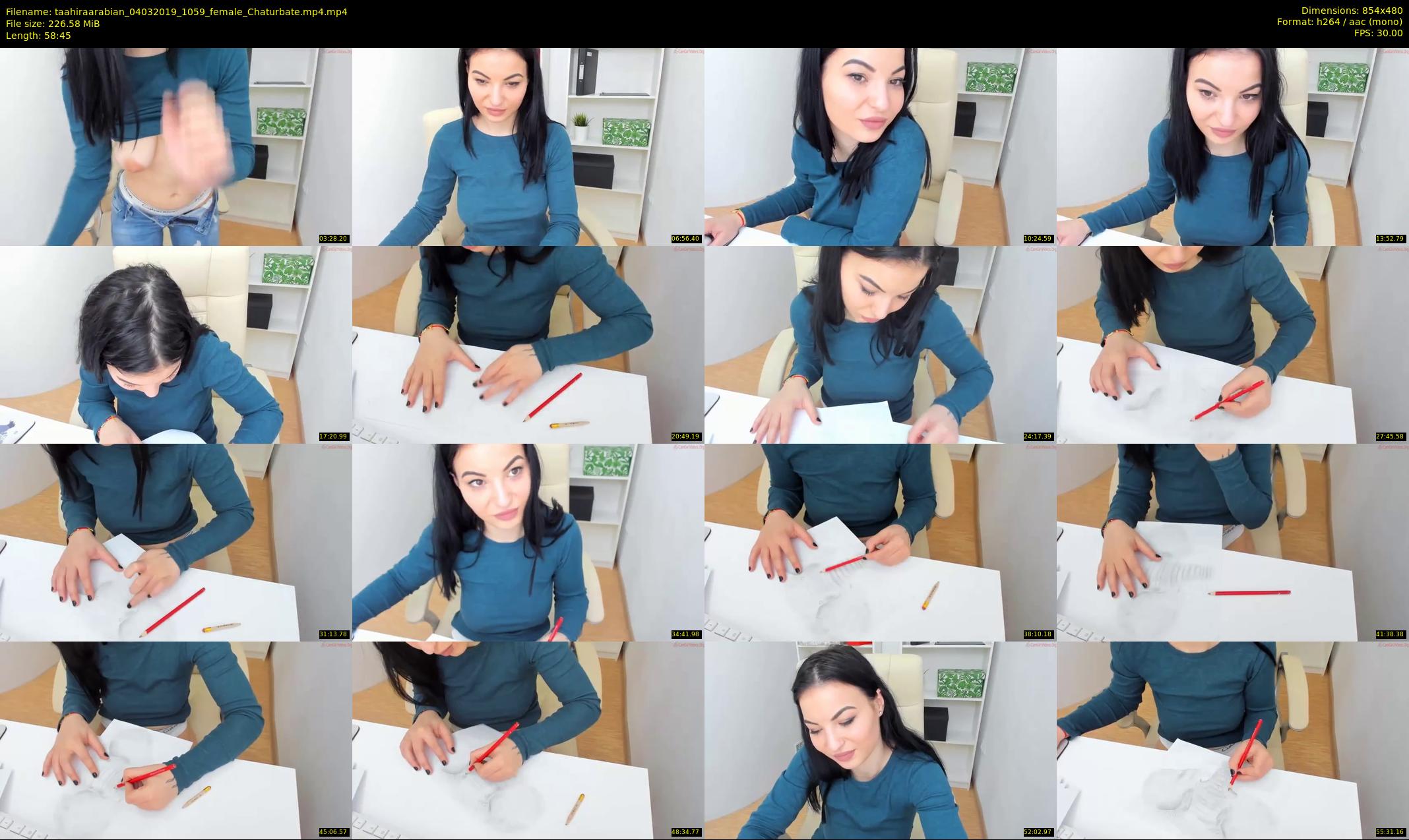 taahiraarabian — 59 minute Chaturbate female cam show recording, 480p, Mar 4, 2019