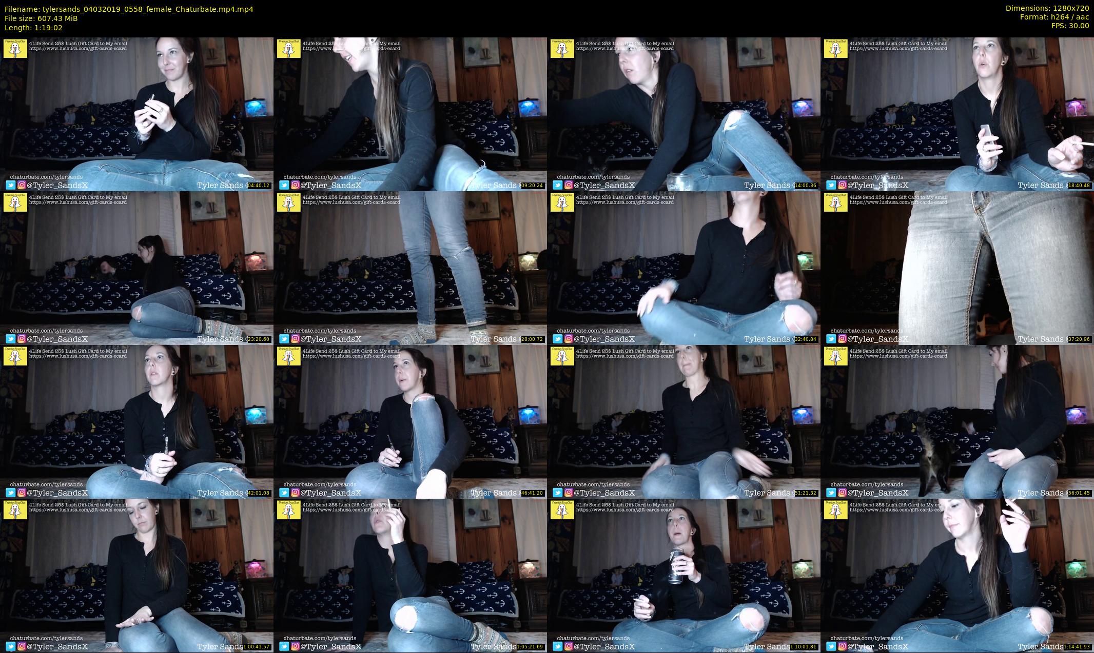 tylersands — 80 minute Chaturbate female cam show recording, 720p, Mar 4, 2019