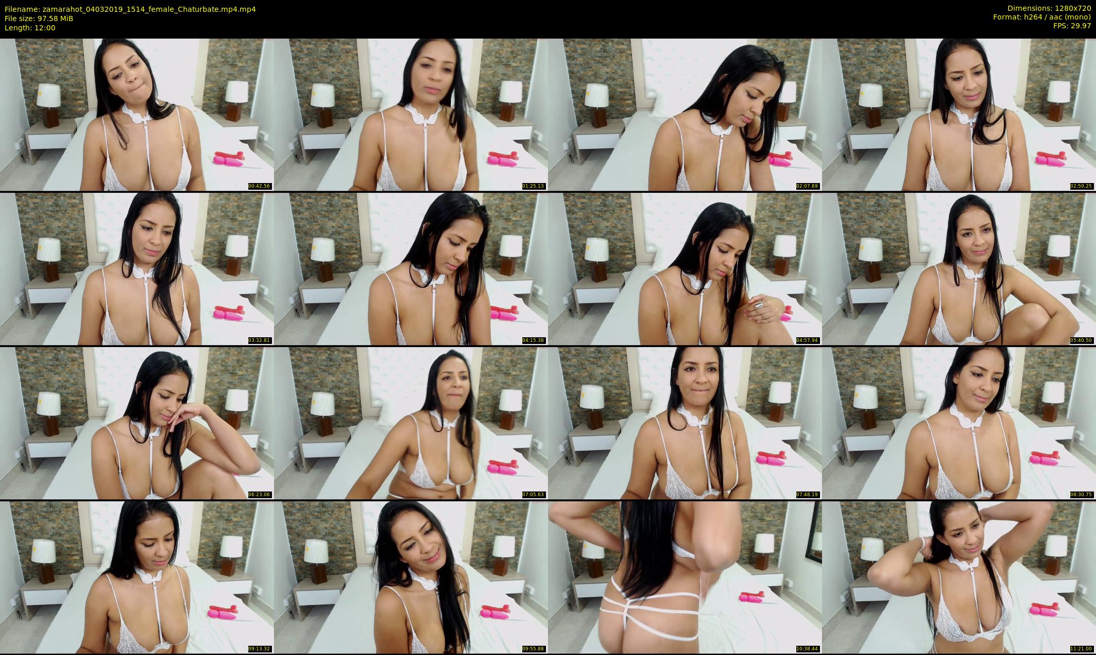 zamarahot — 12 minute Chaturbate female cam show recording, 720p, Mar 4, 2019