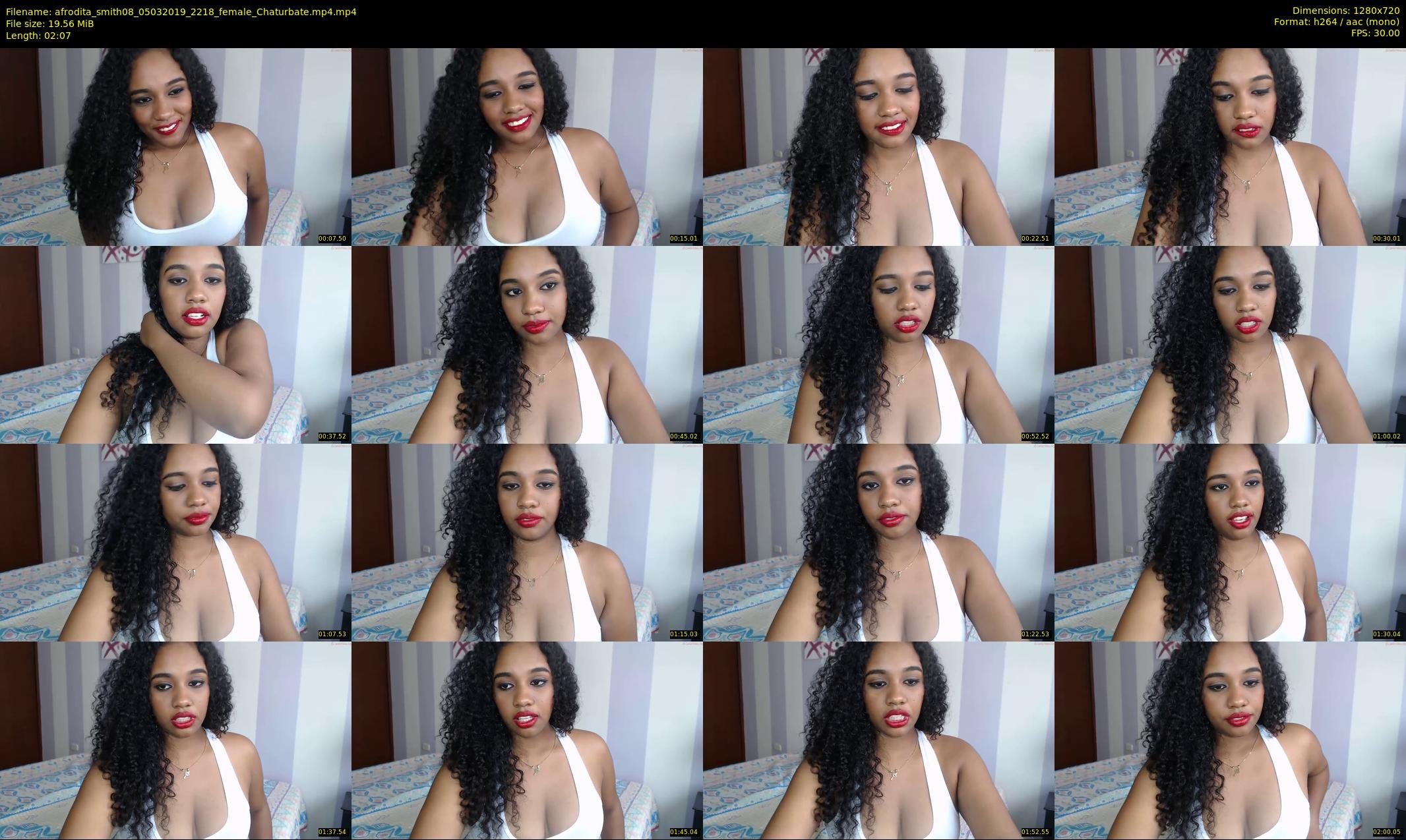 afrodita_smith08 — 3 minute Chaturbate female cam show recording, 720p, Mar 5, 2019