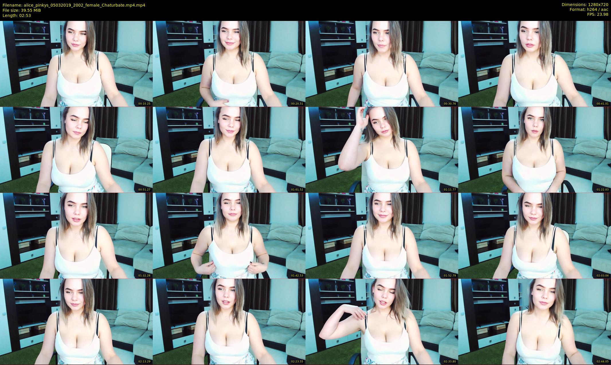 alice_pinkys — 3 minute Chaturbate female cam show recording, 720p, Mar 5, 2019