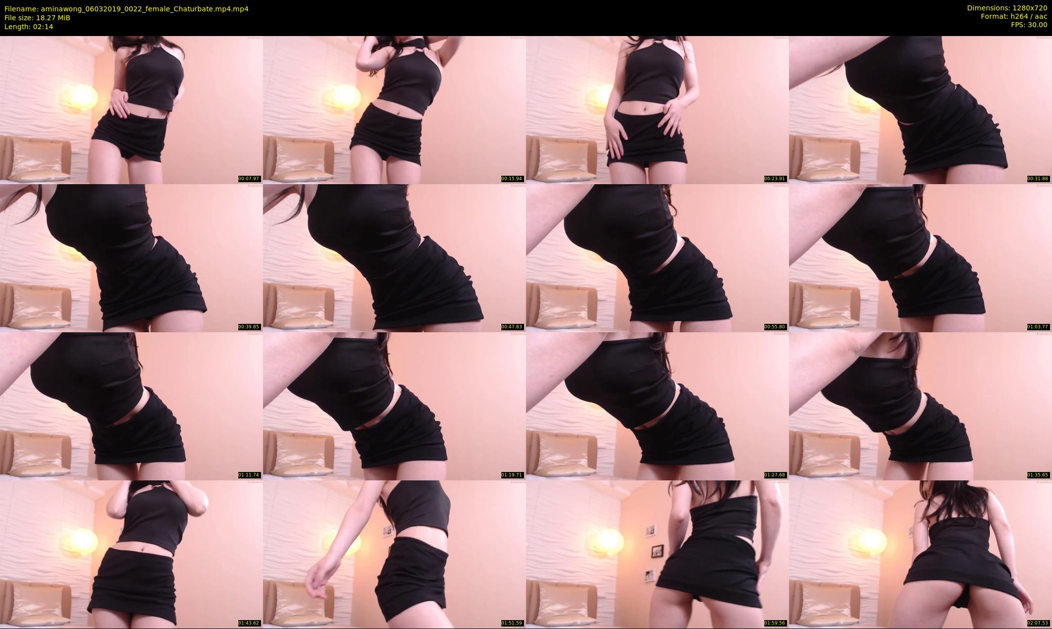aminawong — 3 minute Chaturbate female cam show recording, 720p, Mar 6, 2019
