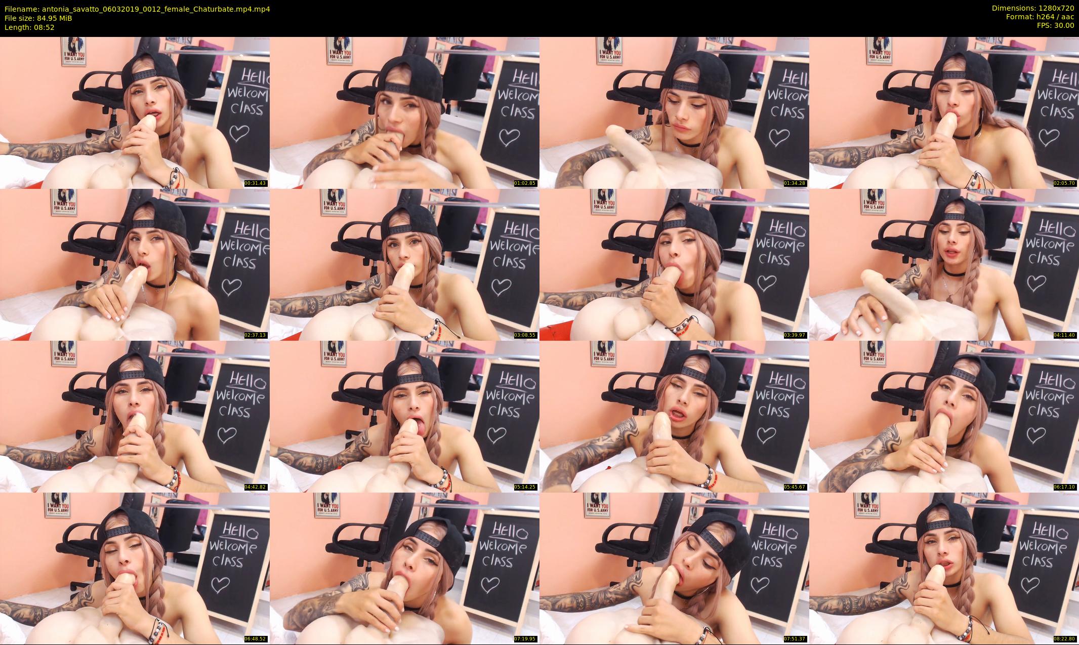 antonia_savatto — 9 minute Chaturbate female cam show recording, 720p, Mar 6, 2019