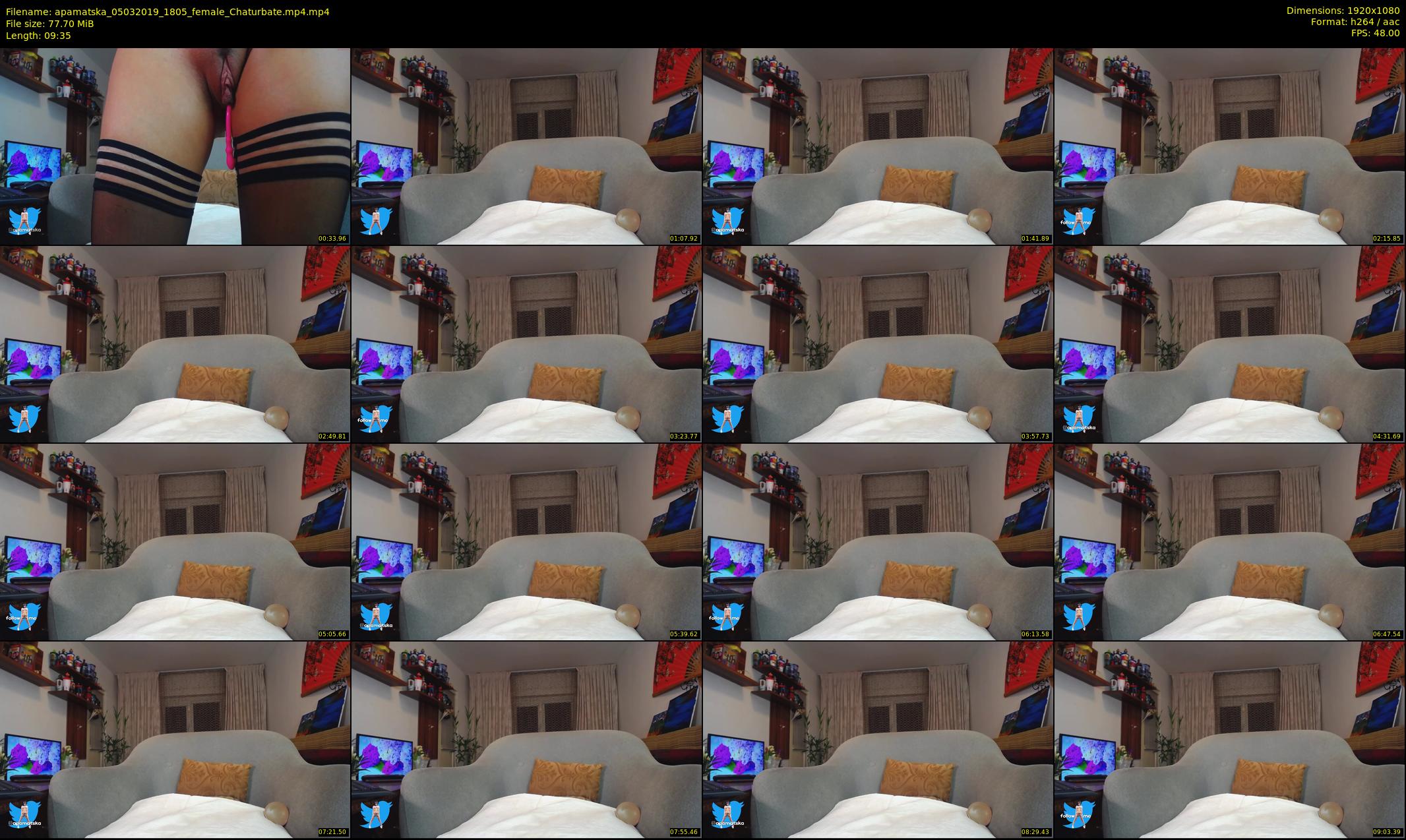 apamatska — 10 minute Chaturbate female cam show recording, 1080p, Mar 5, 2019