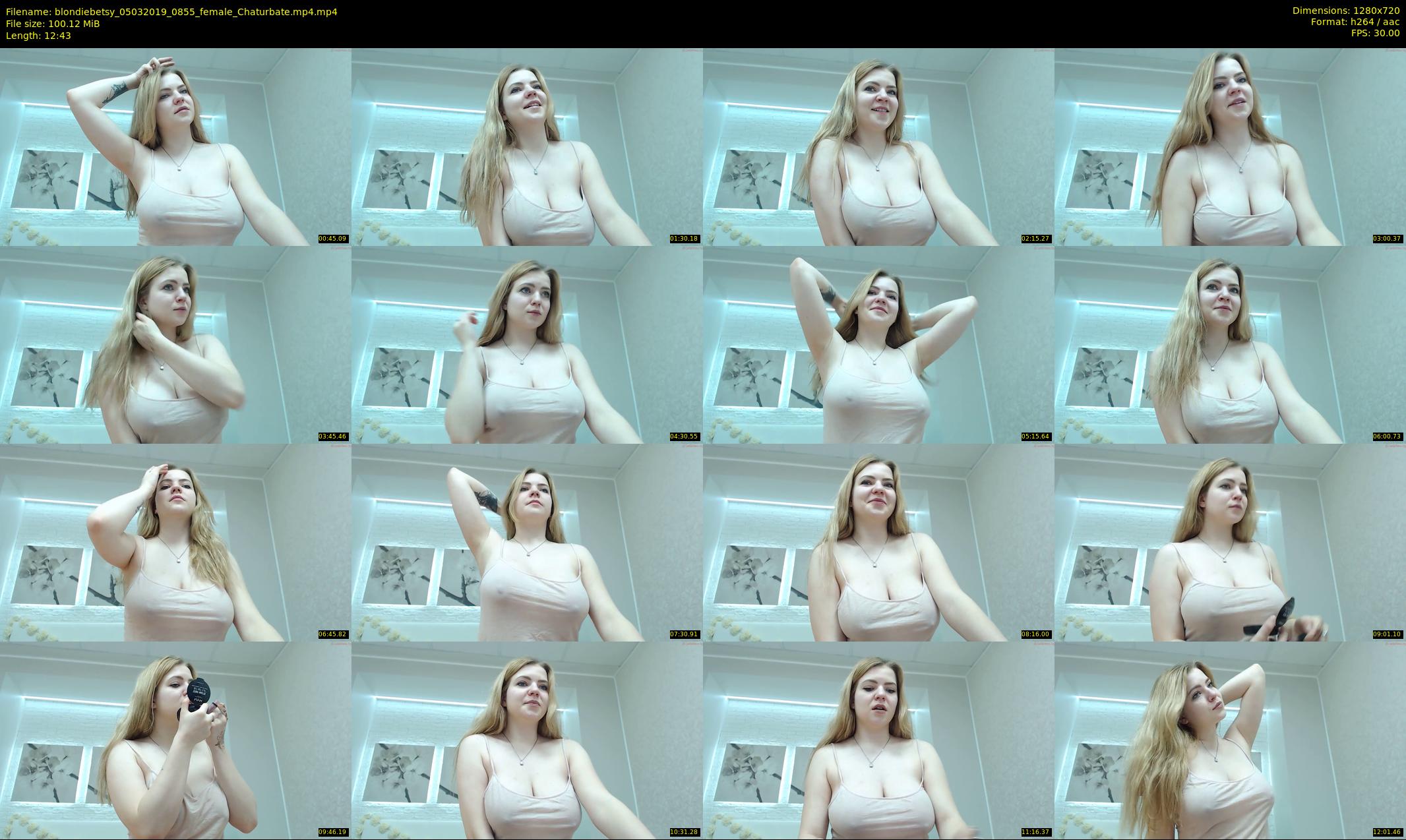blondiebetsy — 13 minute Chaturbate female cam show recording, 720p, Mar 5, 2019