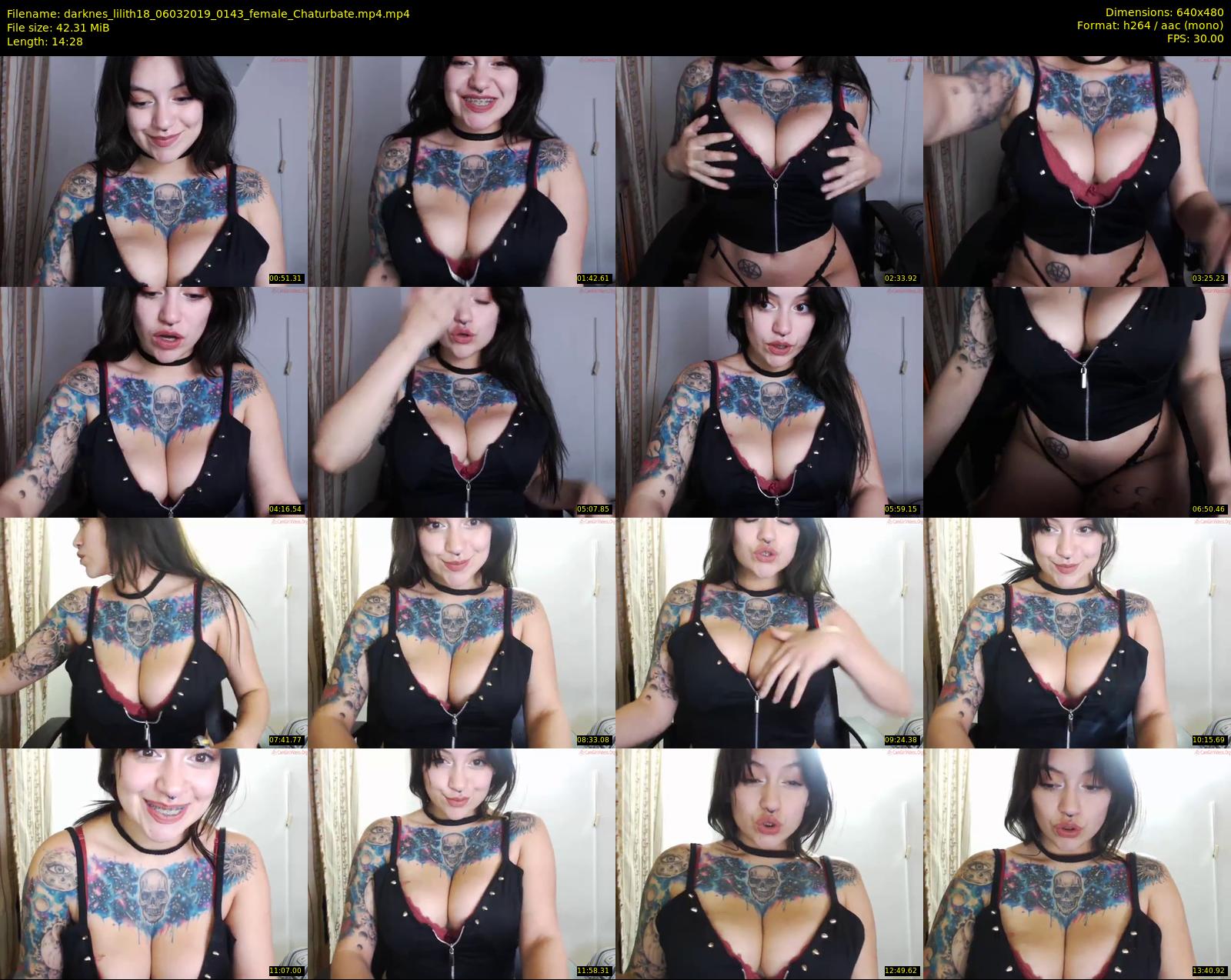 darknes_lilith18 — 15 minute Chaturbate female cam show recording, 480p, Mar 6, 2019