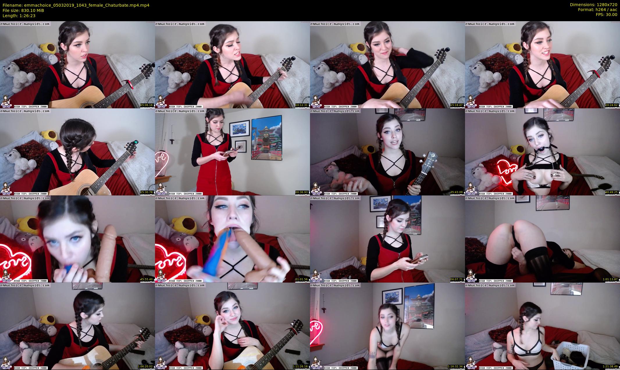 emmachoice — 87 minute Chaturbate female cam show recording, 720p, Mar 5, 2019
