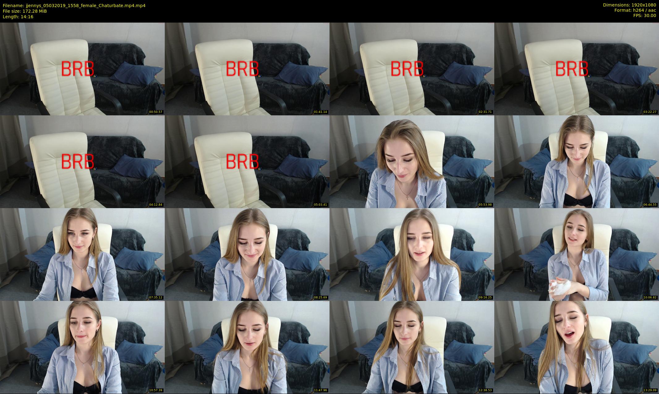 jjennys — 15 minute Chaturbate female cam show recording, 1080p, Mar 5, 2019