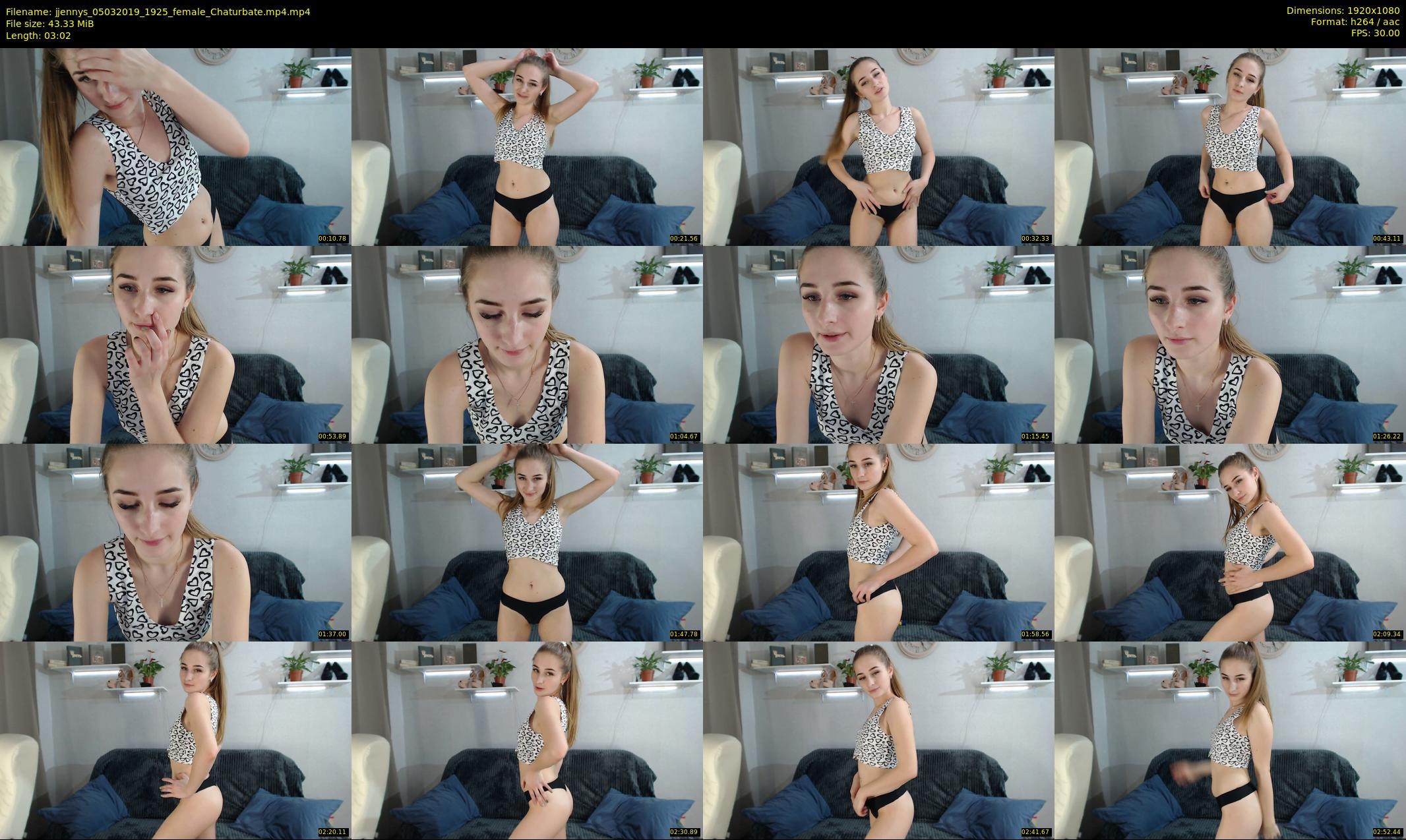 jjennys — 4 minute Chaturbate female cam show recording, 1080p, Mar 5, 2019