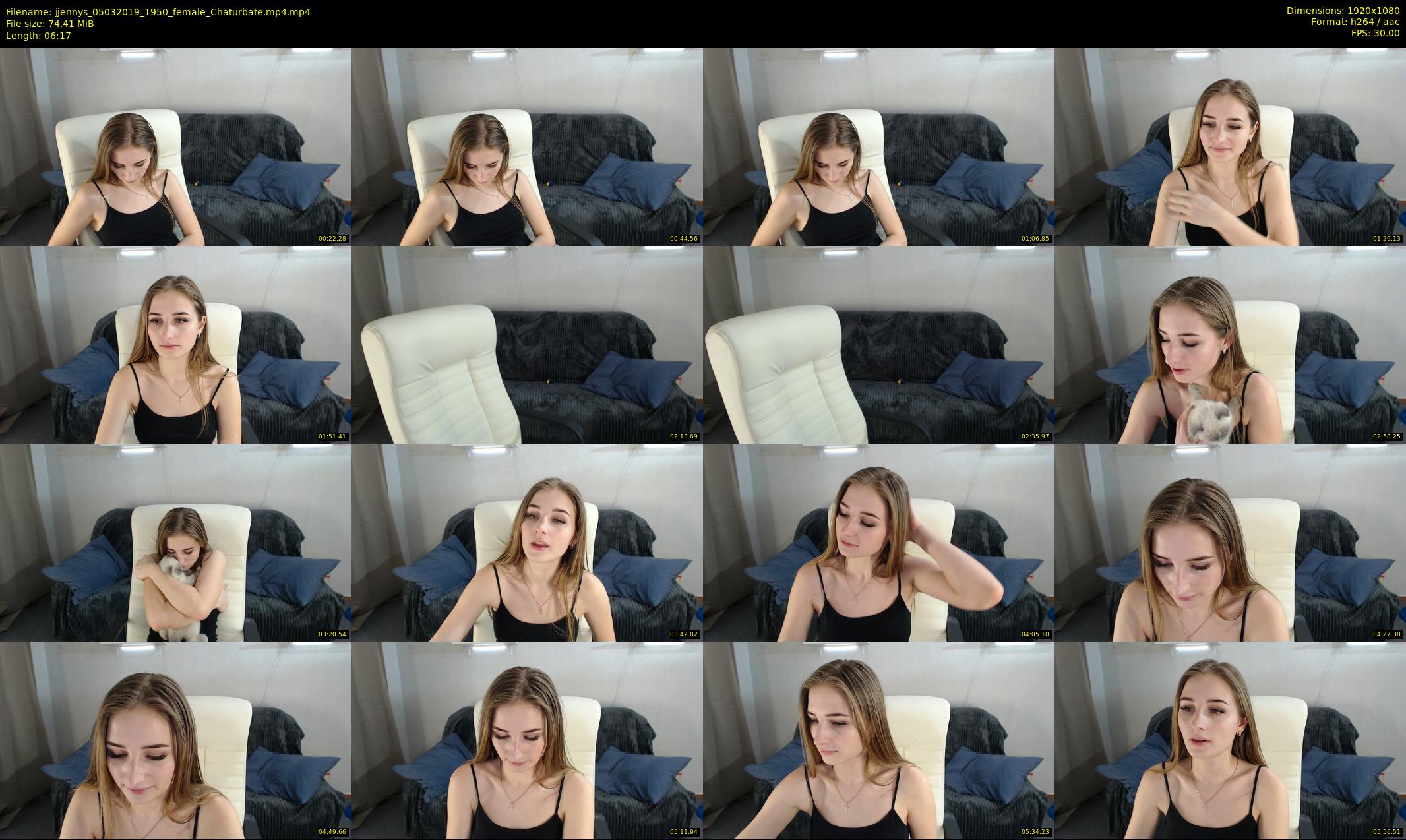jjennys — 7 minute Chaturbate female cam show recording, 1080p, Mar 5, 2019