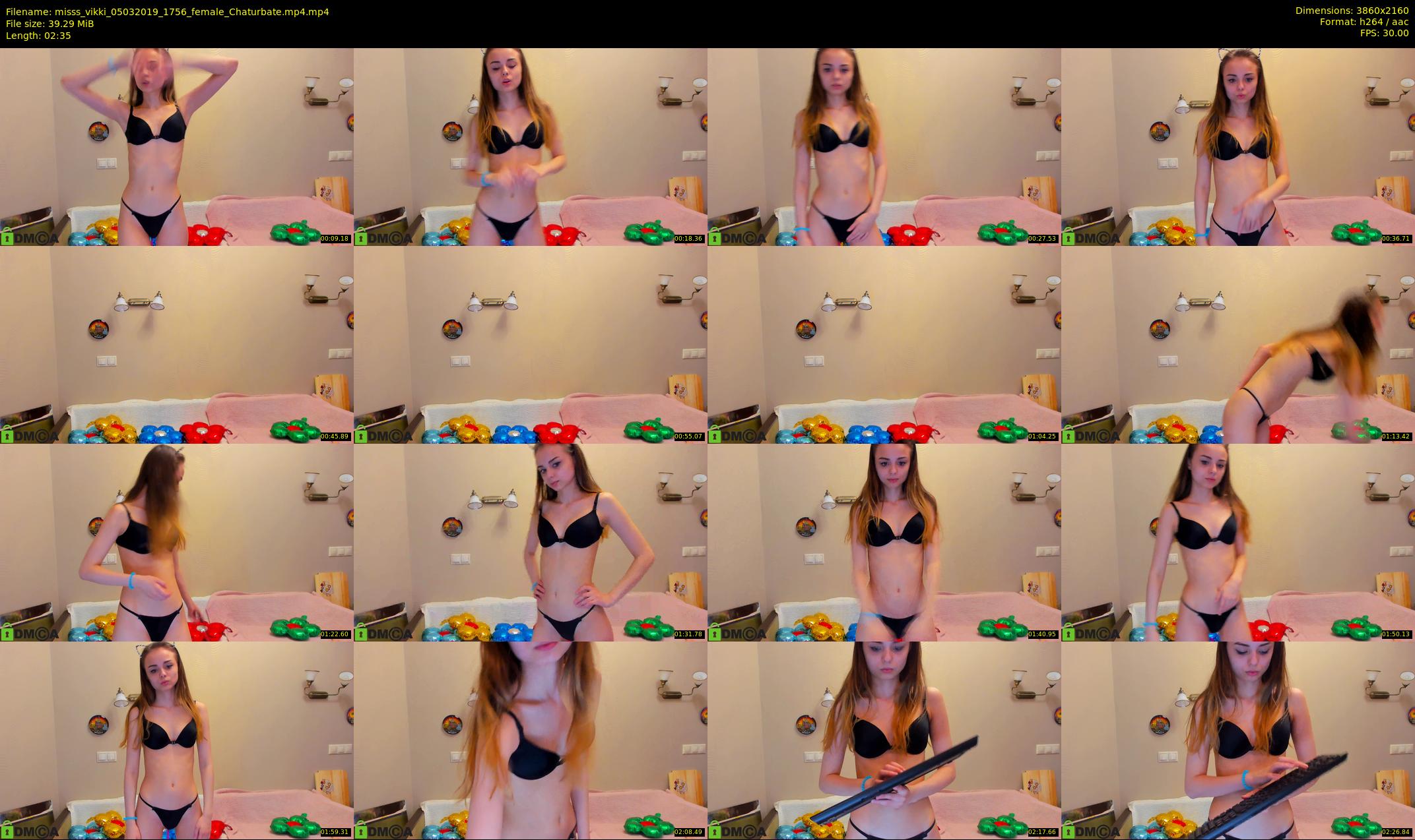 misss_vikki — 3 minute Chaturbate female cam show recording, 4K, Mar 5, 2019