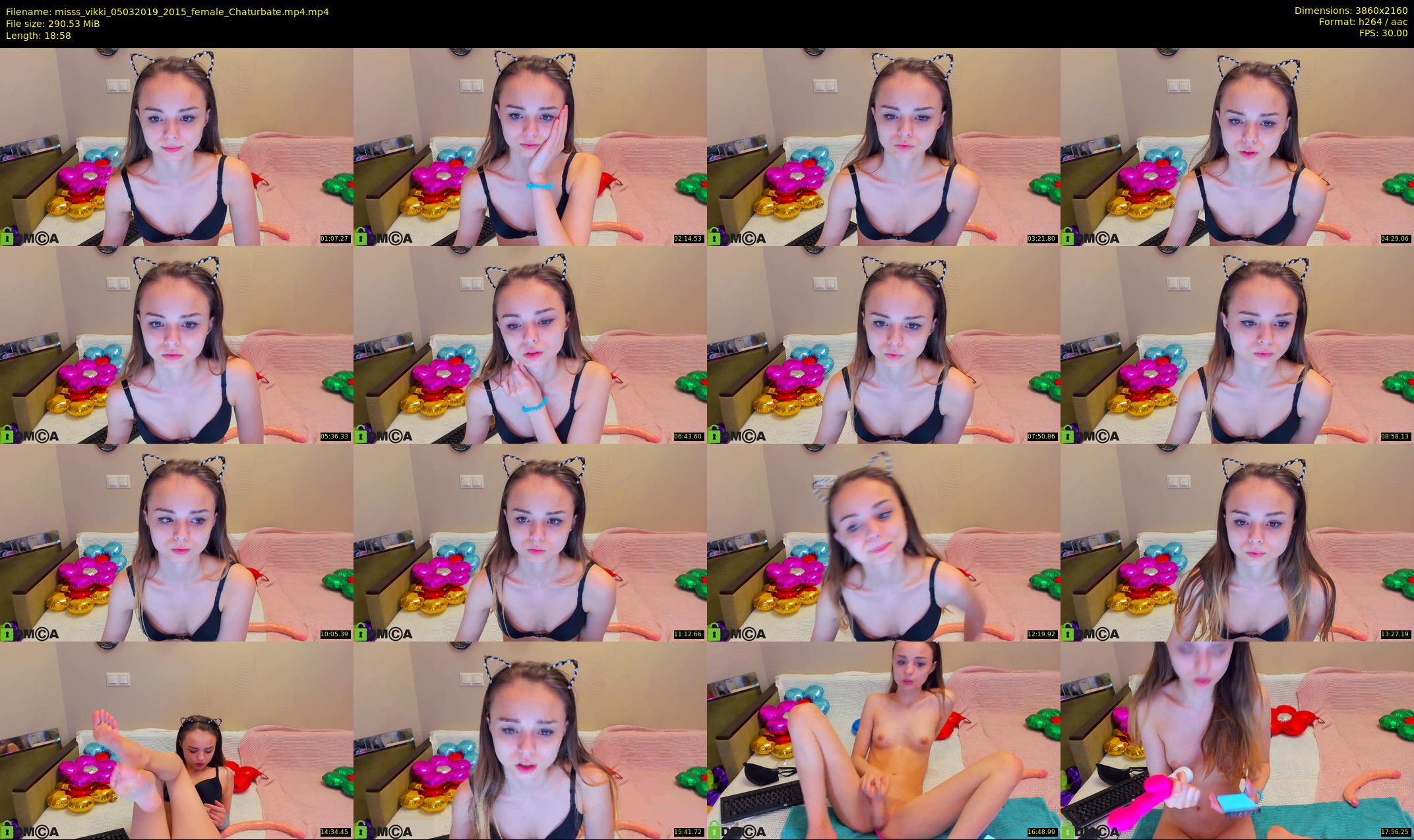 misss_vikki — 19 minute Chaturbate female cam show recording, 4K, Mar 5, 2019