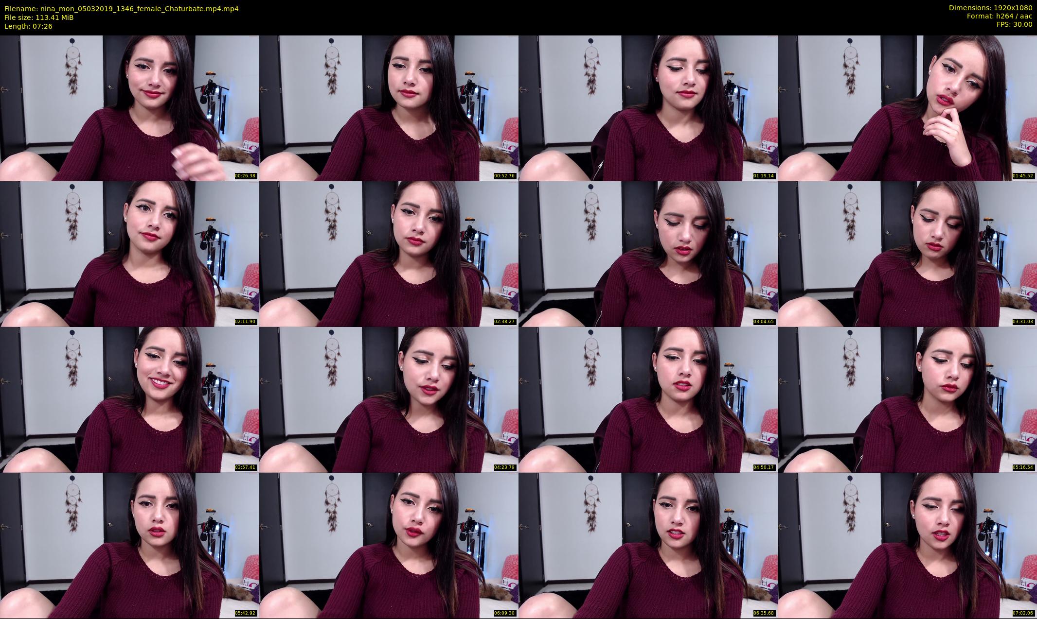 nina_mon — 8 minute Chaturbate female cam show recording, 1080p, Mar 5, 2019